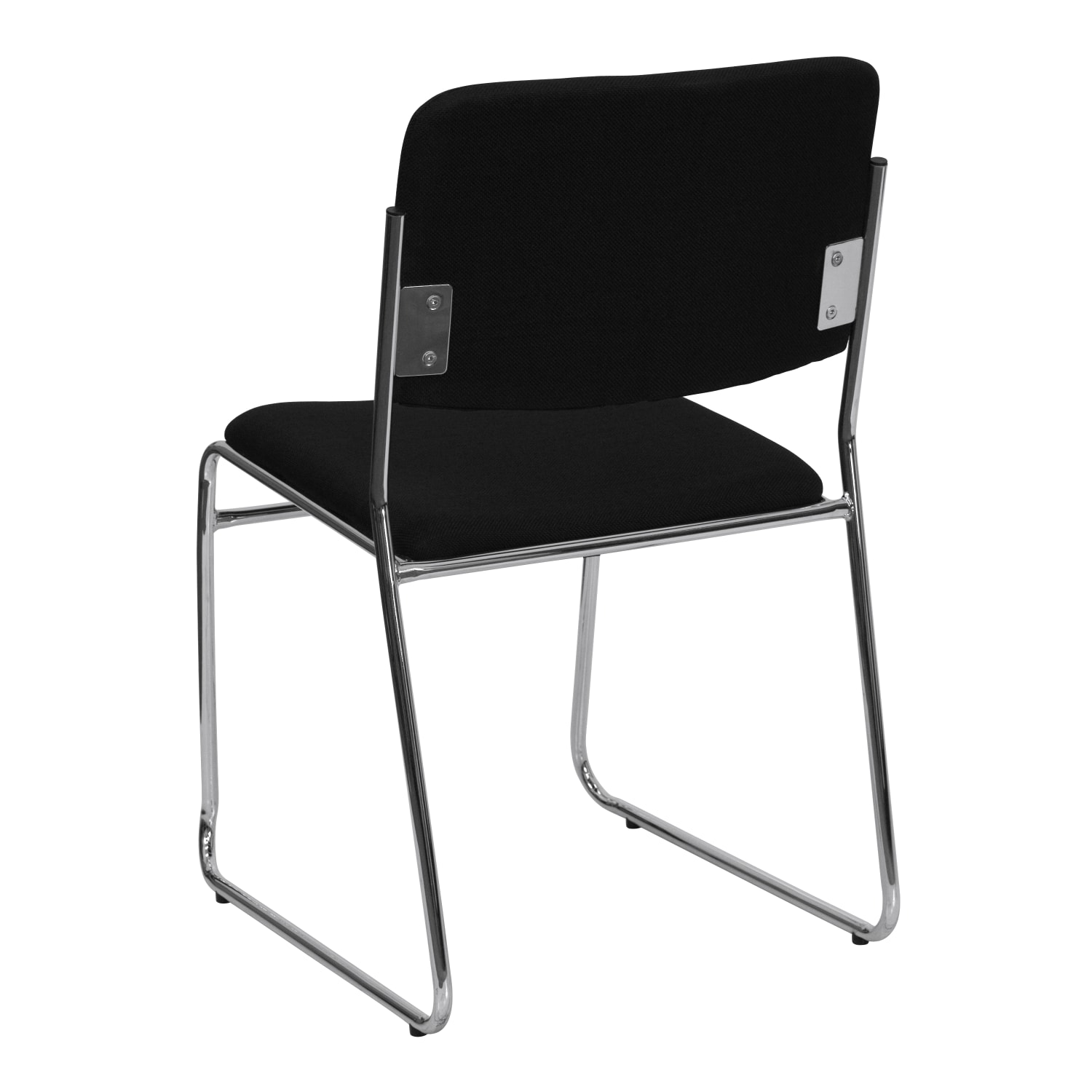 Flash Furniture HERCULES Series High Density Stacking Chair With Sled Base BlackChrome PopularChairscom