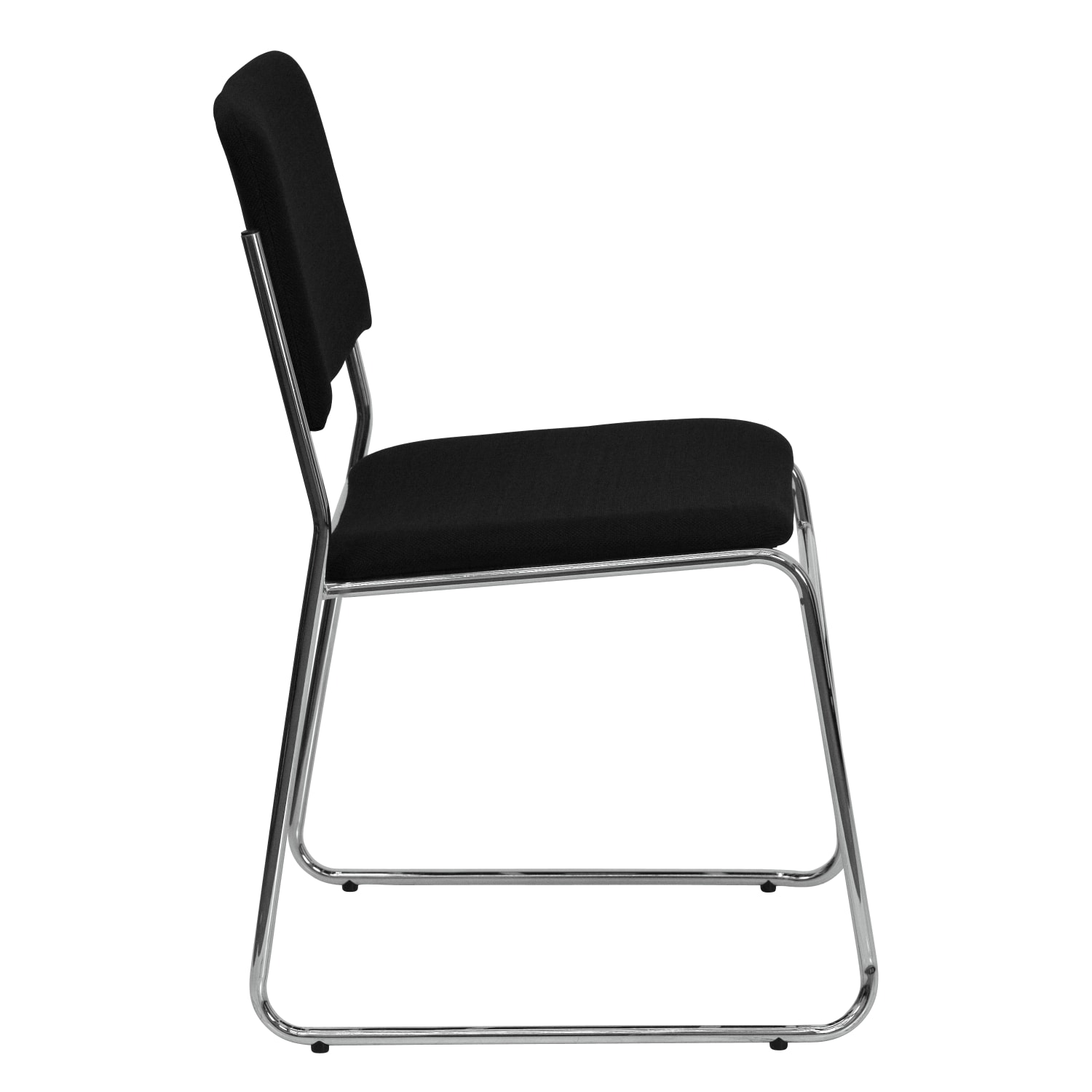 Flash Furniture HERCULES Series High Density Stacking Chair With Sled Base BlackChrome PopularChairscom