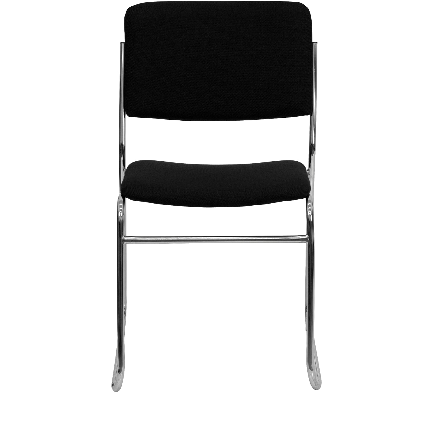 Flash Furniture HERCULES Series High Density Stacking Chair With Sled Base BlackChrome PopularChairscom