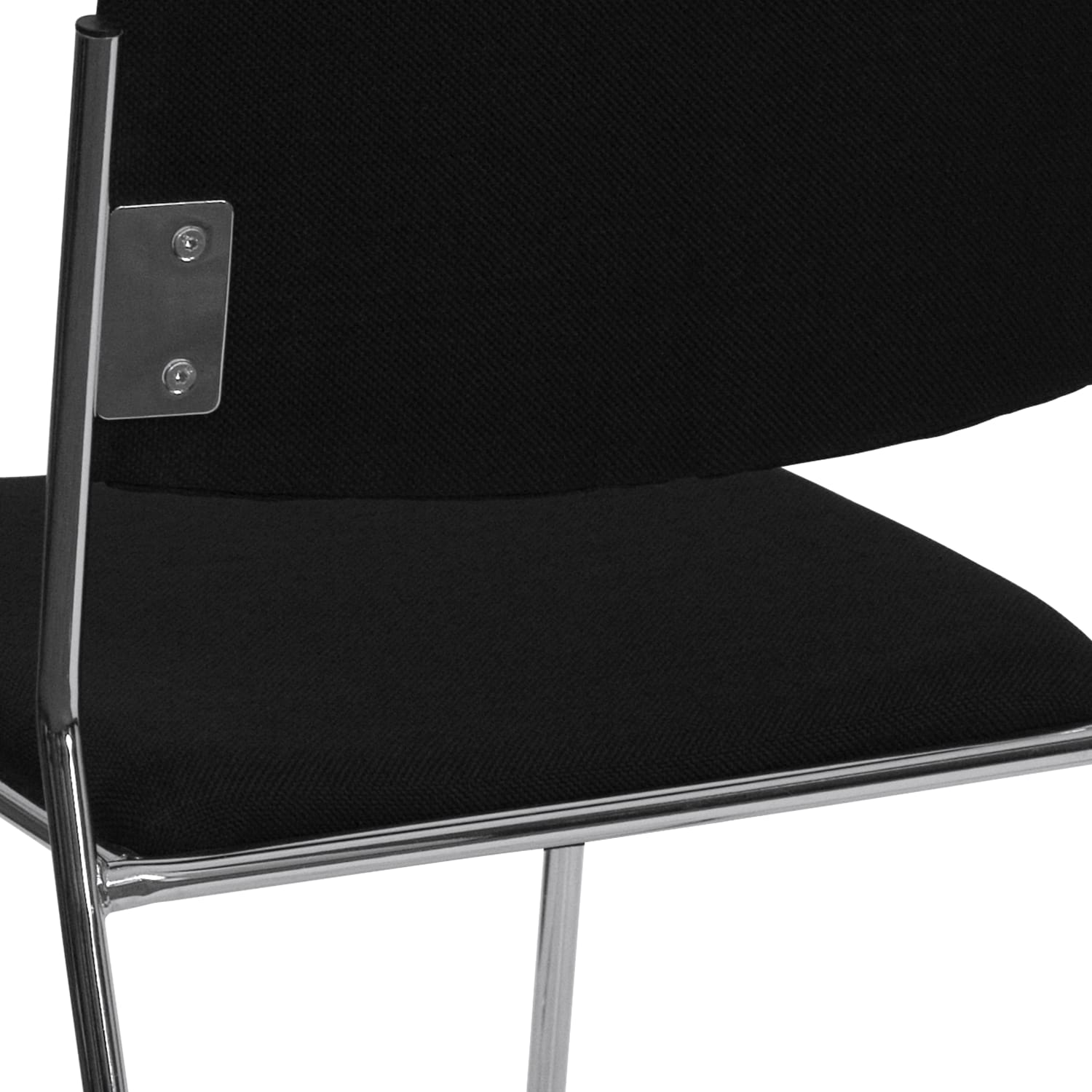 Flash Furniture HERCULES Series High Density Stacking Chair With Sled Base BlackChrome PopularChairscom