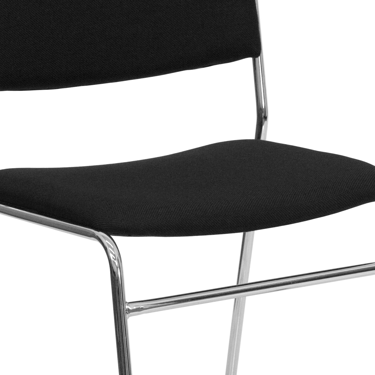 Flash Furniture HERCULES Series High Density Stacking Chair With Sled Base BlackChrome PopularChairscom