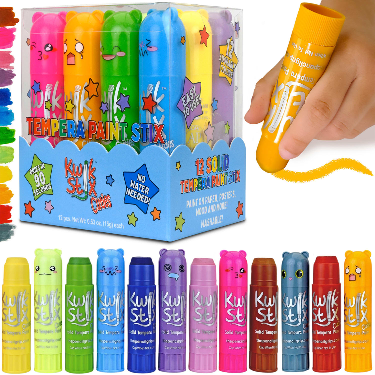 Kwik Stix Cuties Solid Tempera Paint, Pack Of 12 - Image 3