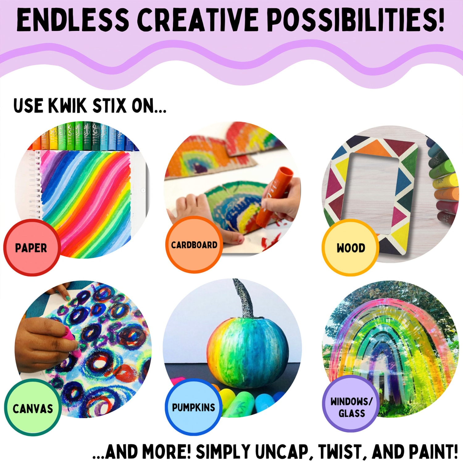 Kwik Stix Cuties Solid Tempera Paint, Pack Of 12 - Image 4
