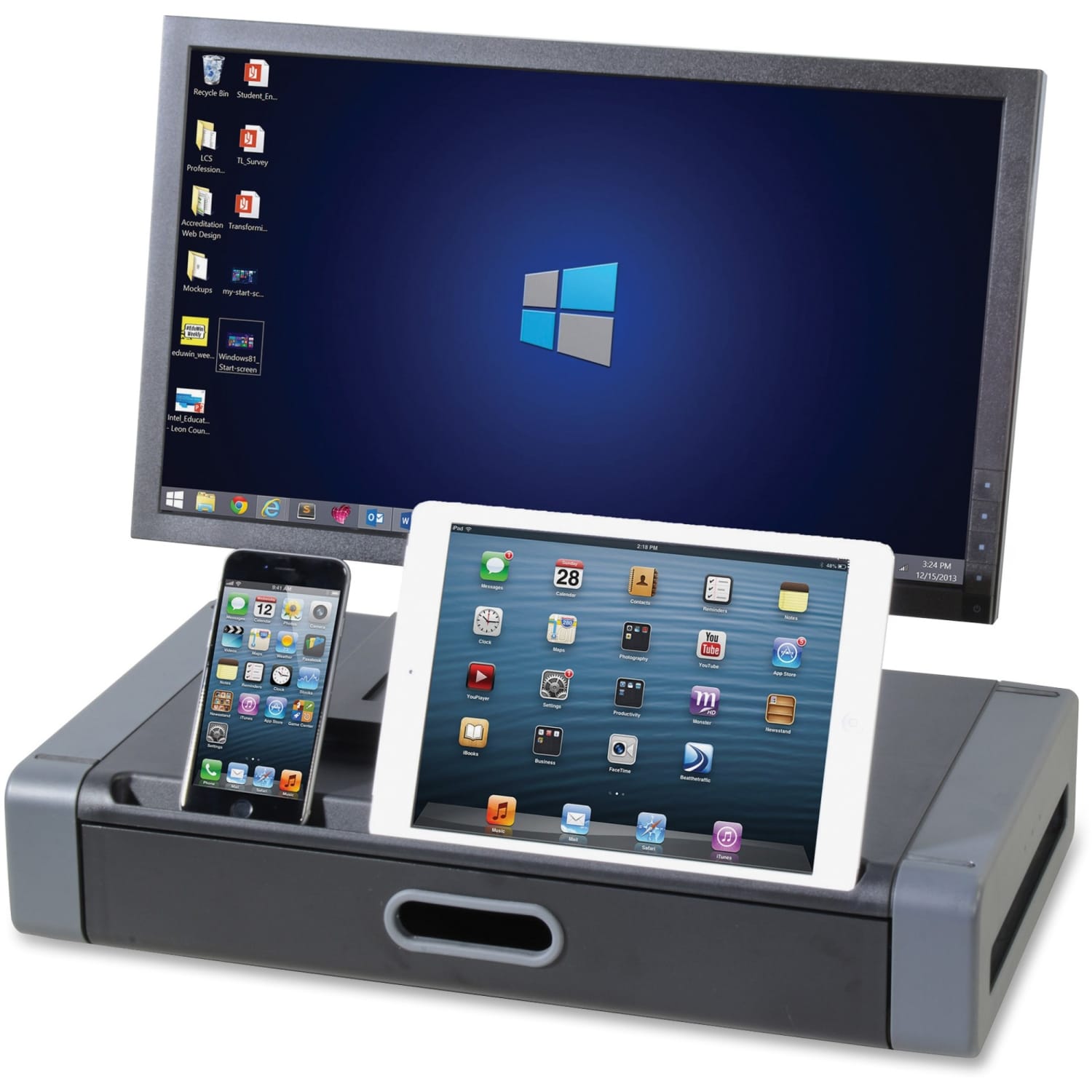 Kantek Monitor Riser - Black, Gray - Image 5
