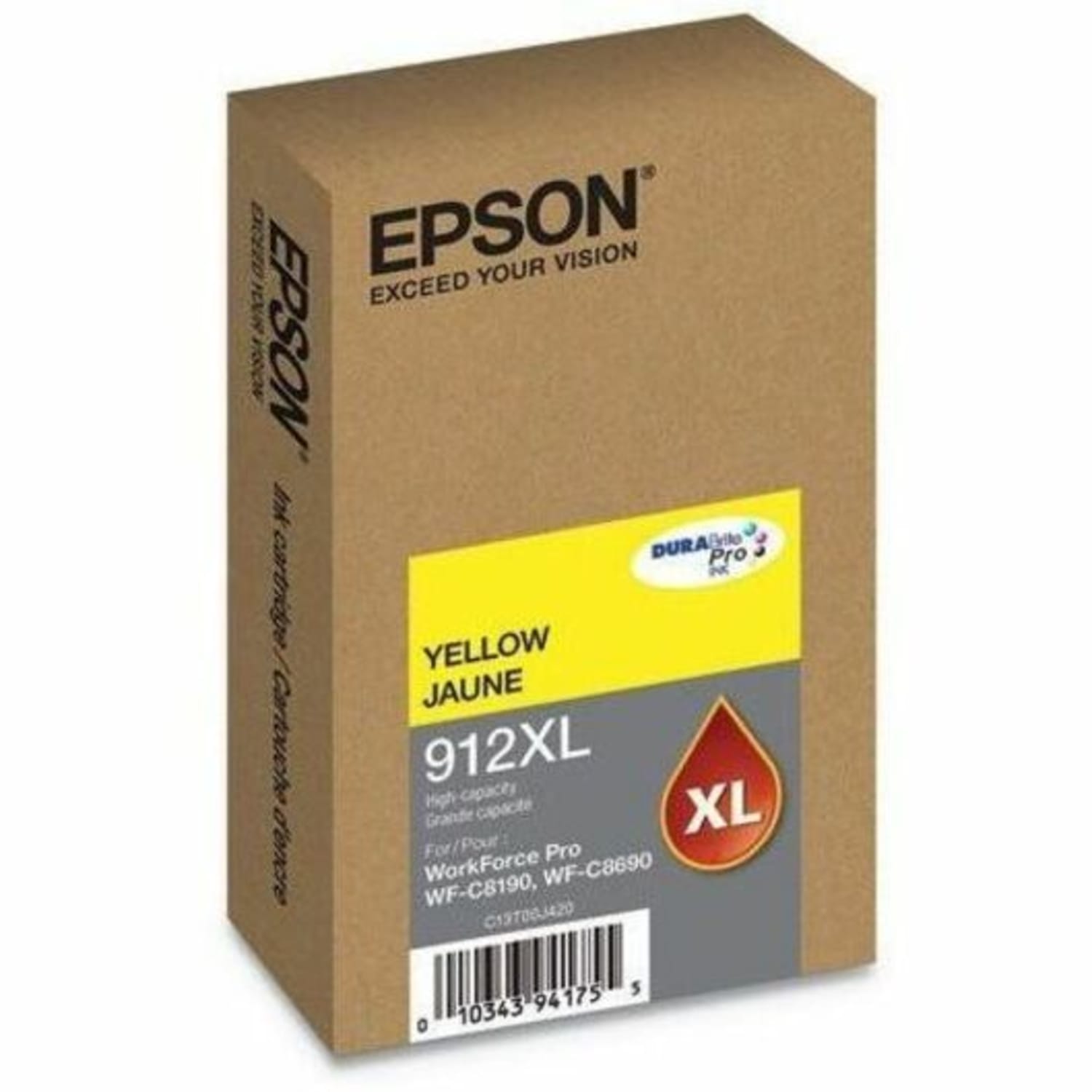 Epson DURABrite Pro 912XL Original High Yield Inkjet Ink Cartridge - Yellow Pack - 4600 Pages - Image 3
