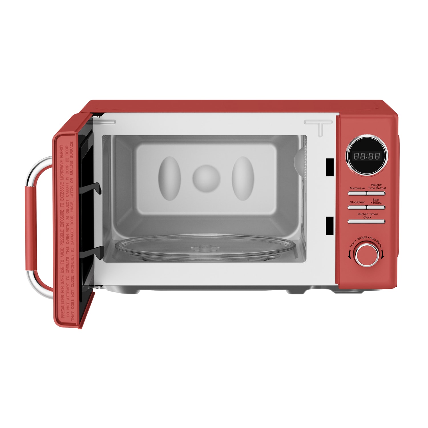 Magic Chef 700-Watt Retro Countertop Microwave, 0.7 Cu. Ft., Red - Image 4