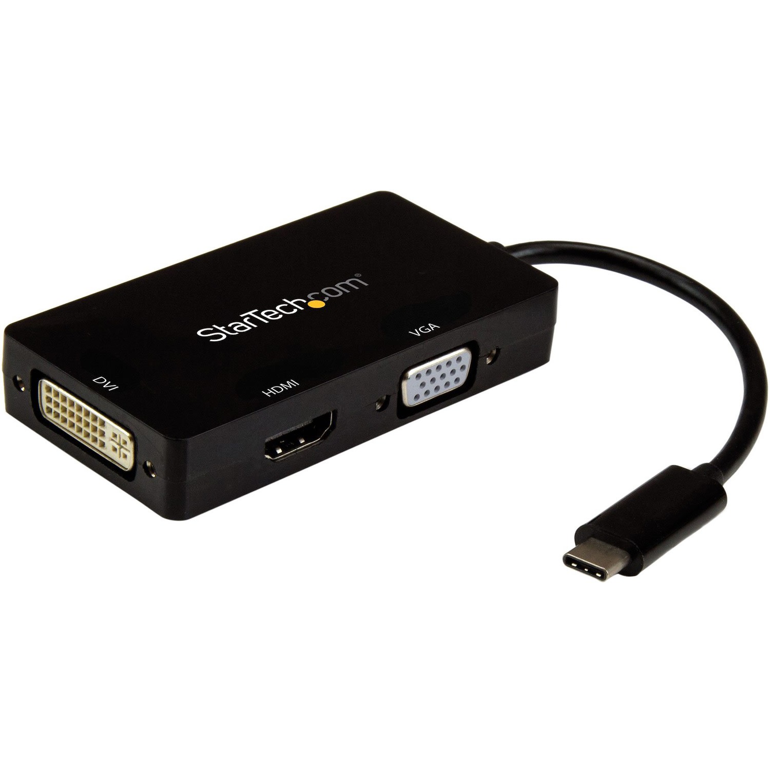 StarTech.com USB-C Multiport Video Adapter - 3-in-1 USB Type-C Video Adapter - USB-C to VGA, DVI, HDMI - CDPVGDVHDBP