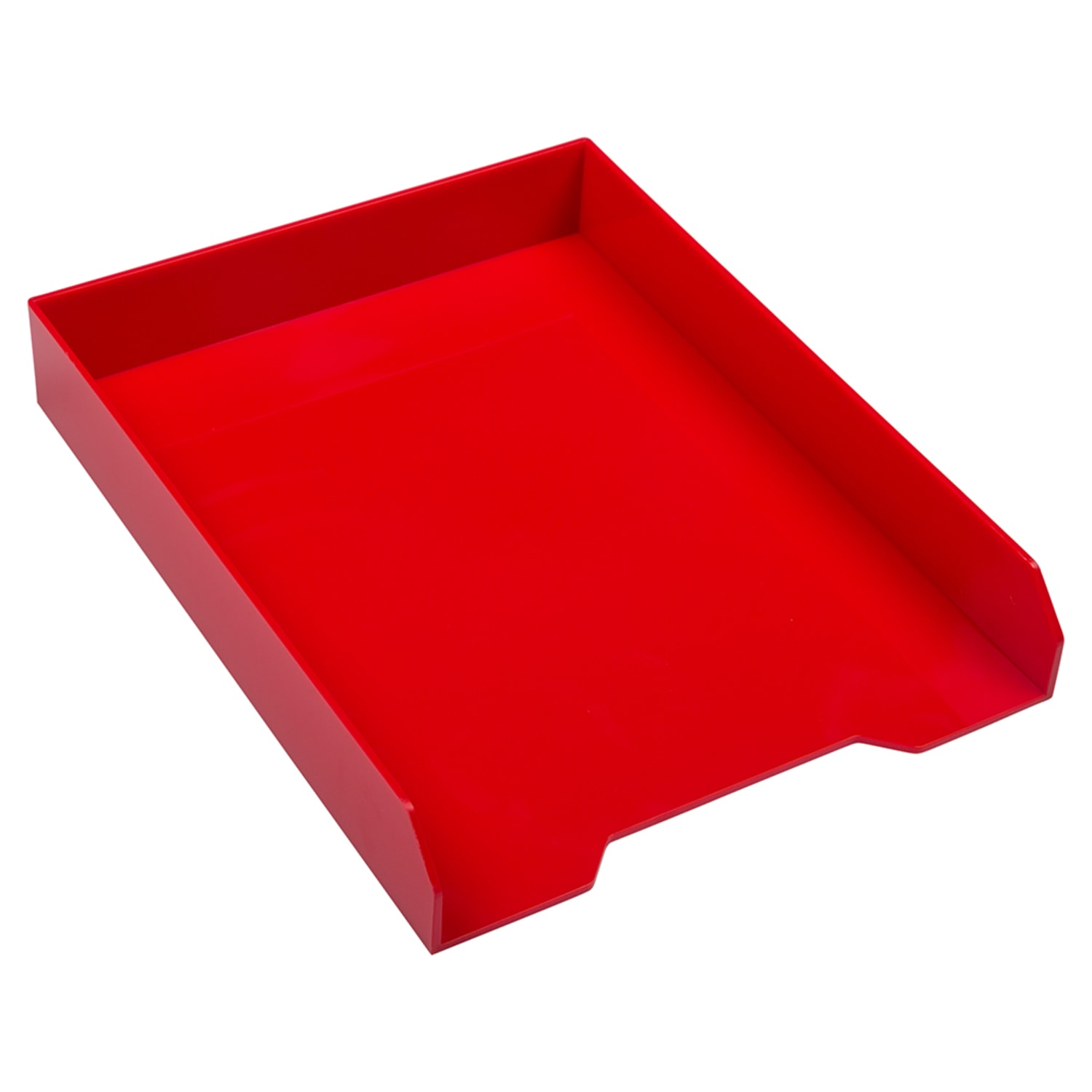JAM Paper Stackable Paper Trays, 2inH x 9-3/4inW x 12-1/2inD, Red, Pack Of 2 Trays - Image 5