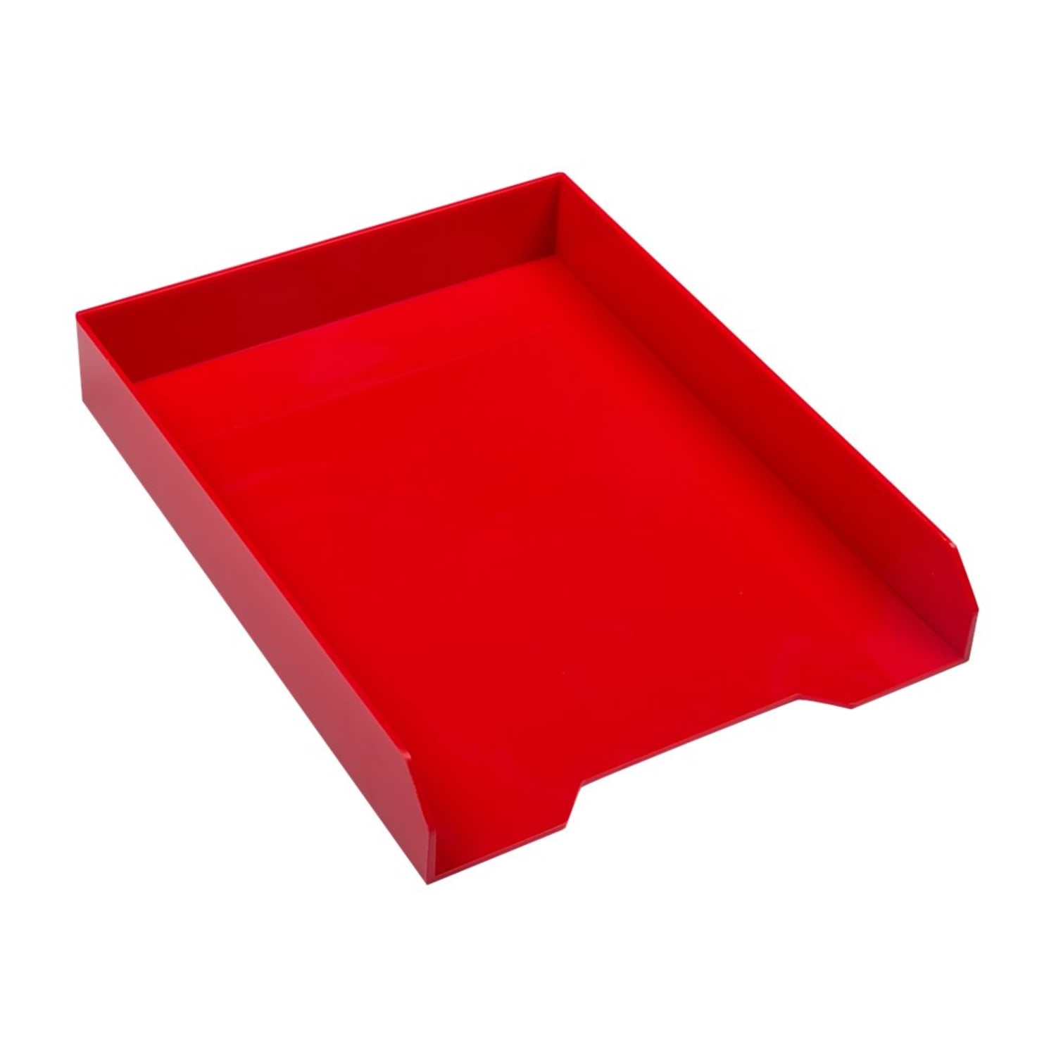 JAM Paper Stackable Paper Trays, 2inH x 9-3/4inW x 12-1/2inD, Red, Pack Of 2 Trays - Image 6