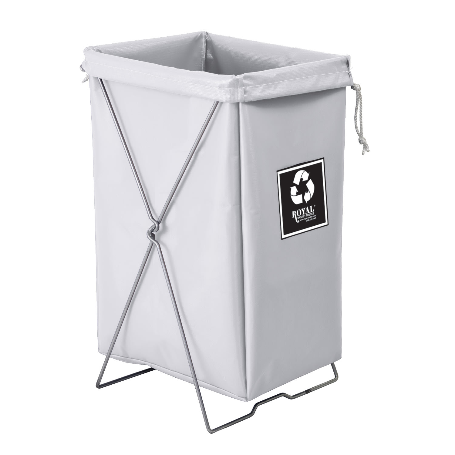 Royal Basket Trucks Hamper, Enviro Hamper Kit, 17inL x 15inW x 30inH, White