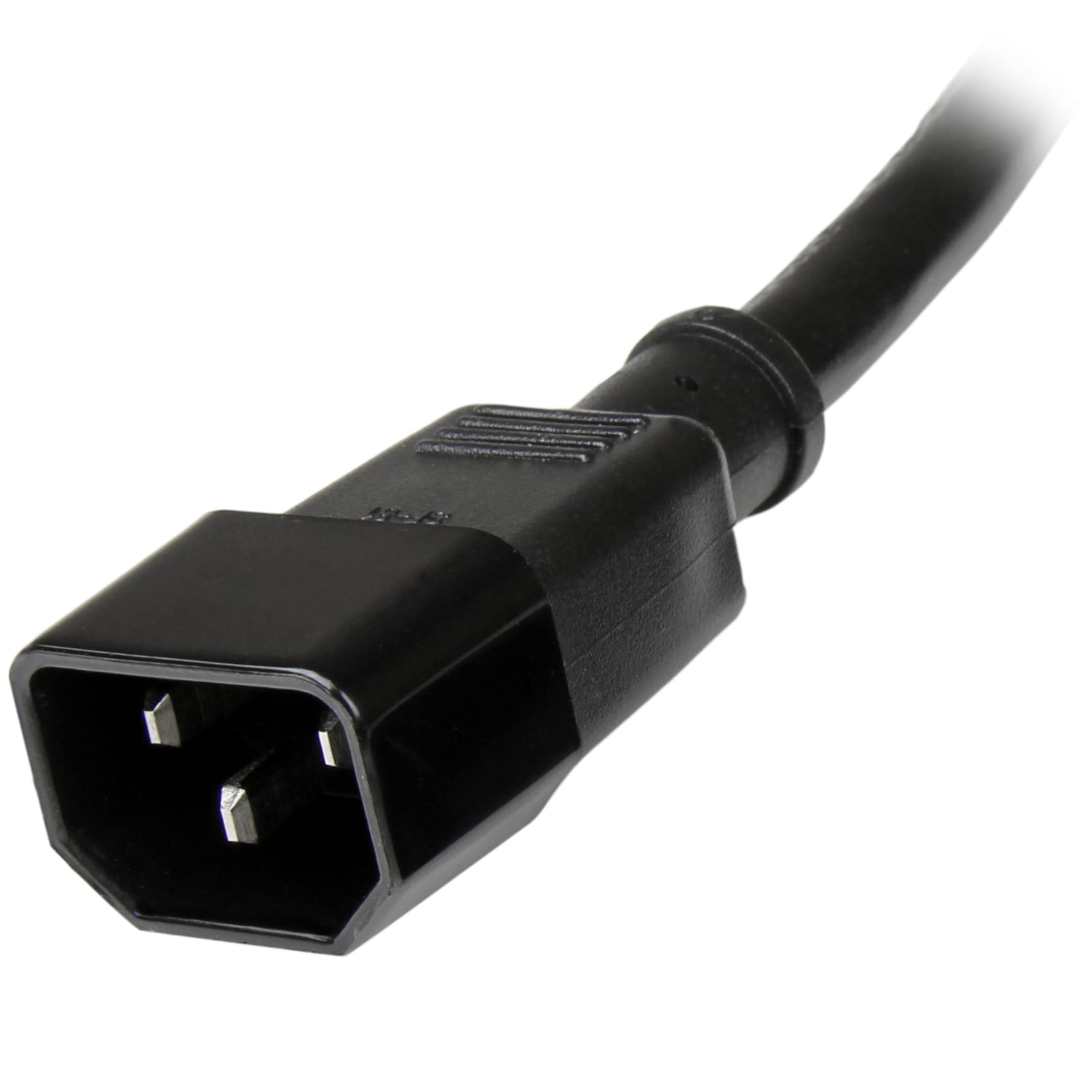 StarTech.com 2ft (0.6m) Power Extension Cord, C14 to C13, 10A 125V, 18AWG, Computer Power Cord Extension, Power Supply Extension Cable - Image 3