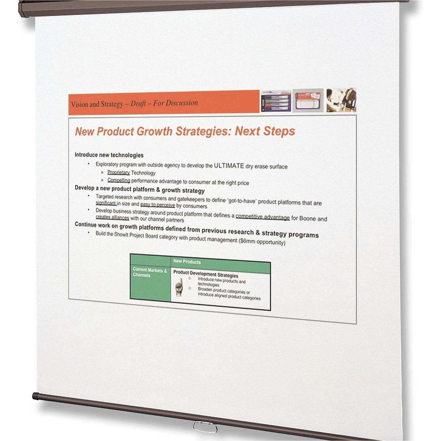 Quartet Wall Or Ceiling Projection Screen, 70in x 70in - Image 3