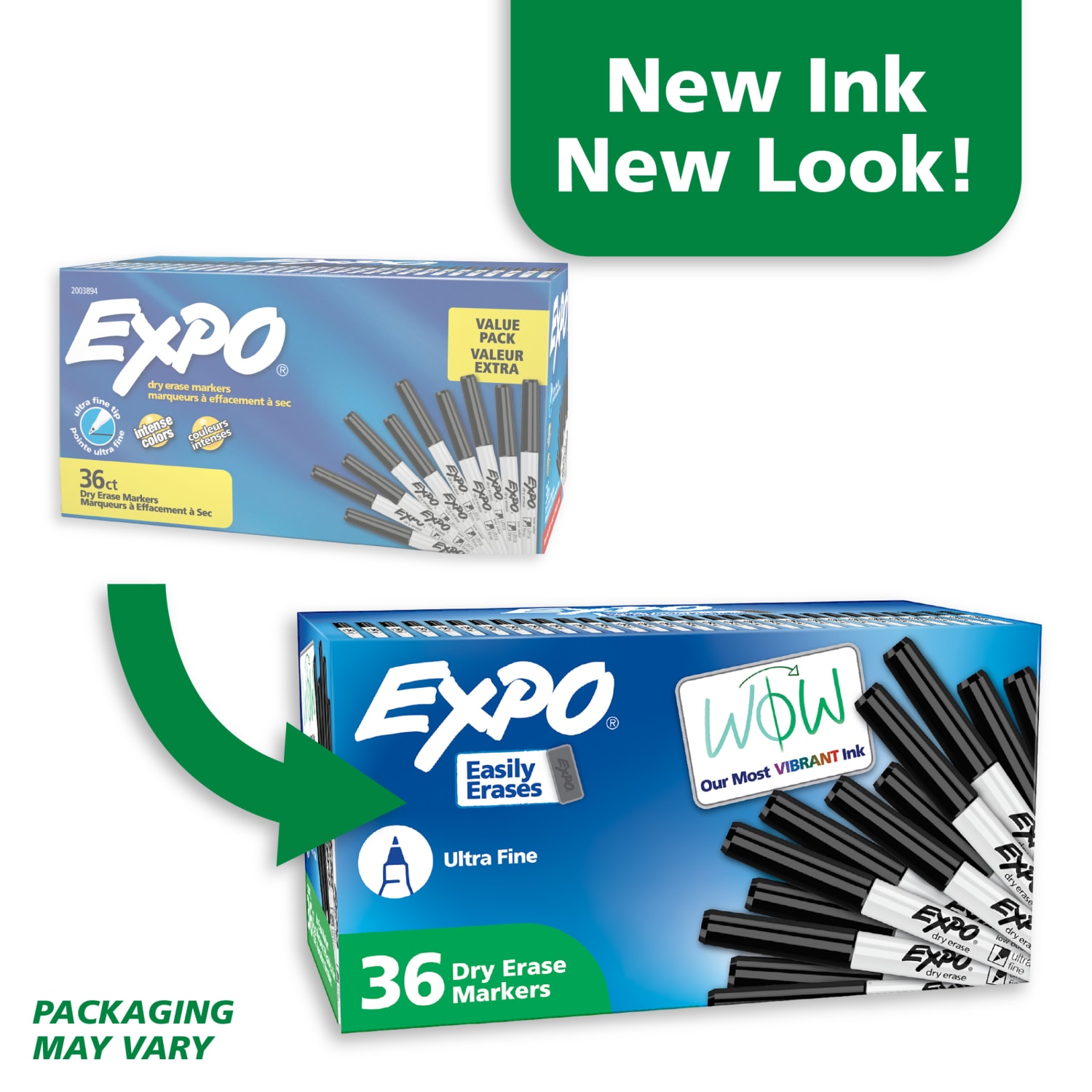 EXPO Dry Erase Markers, Low Odor Ink, Black, Ultra Fine Tip, 36 Count - Image 3