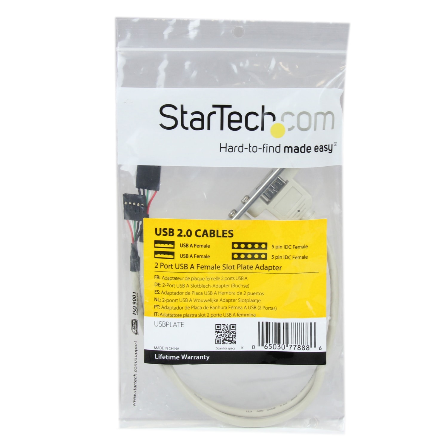 StarTech.com 2 Port USB A Female Slot Plate Adapter - USB panel - USB (F) to 5 pin in-line (F) - USBPLATE - USB panel - USB (F) to 5 pin in-line (F) - Image 5