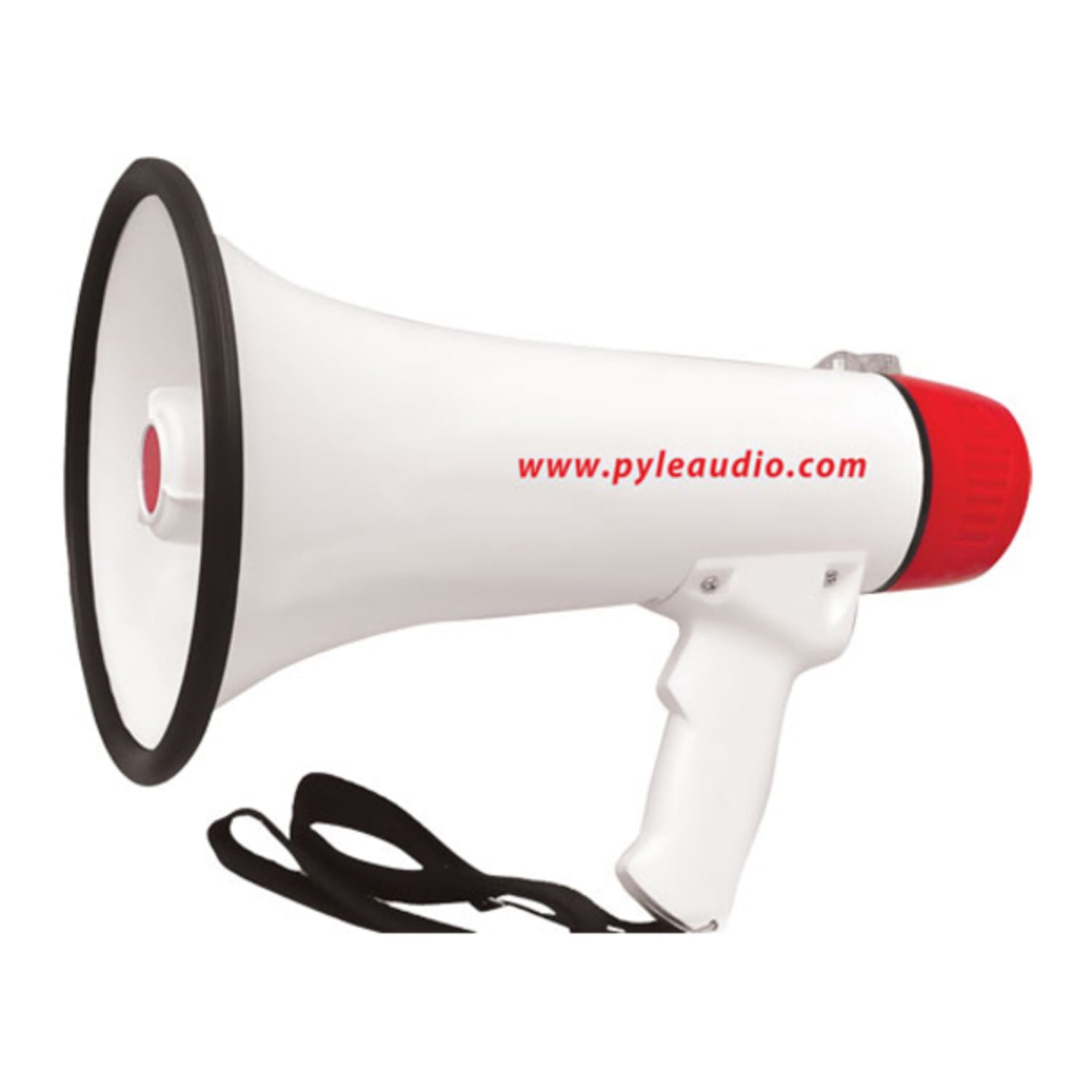 PyleHome 40W Professional Megaphone/Bullhorn, 9-1/2inH x 8-1/4inW x 13-1/4inD, White/Red - Image 6