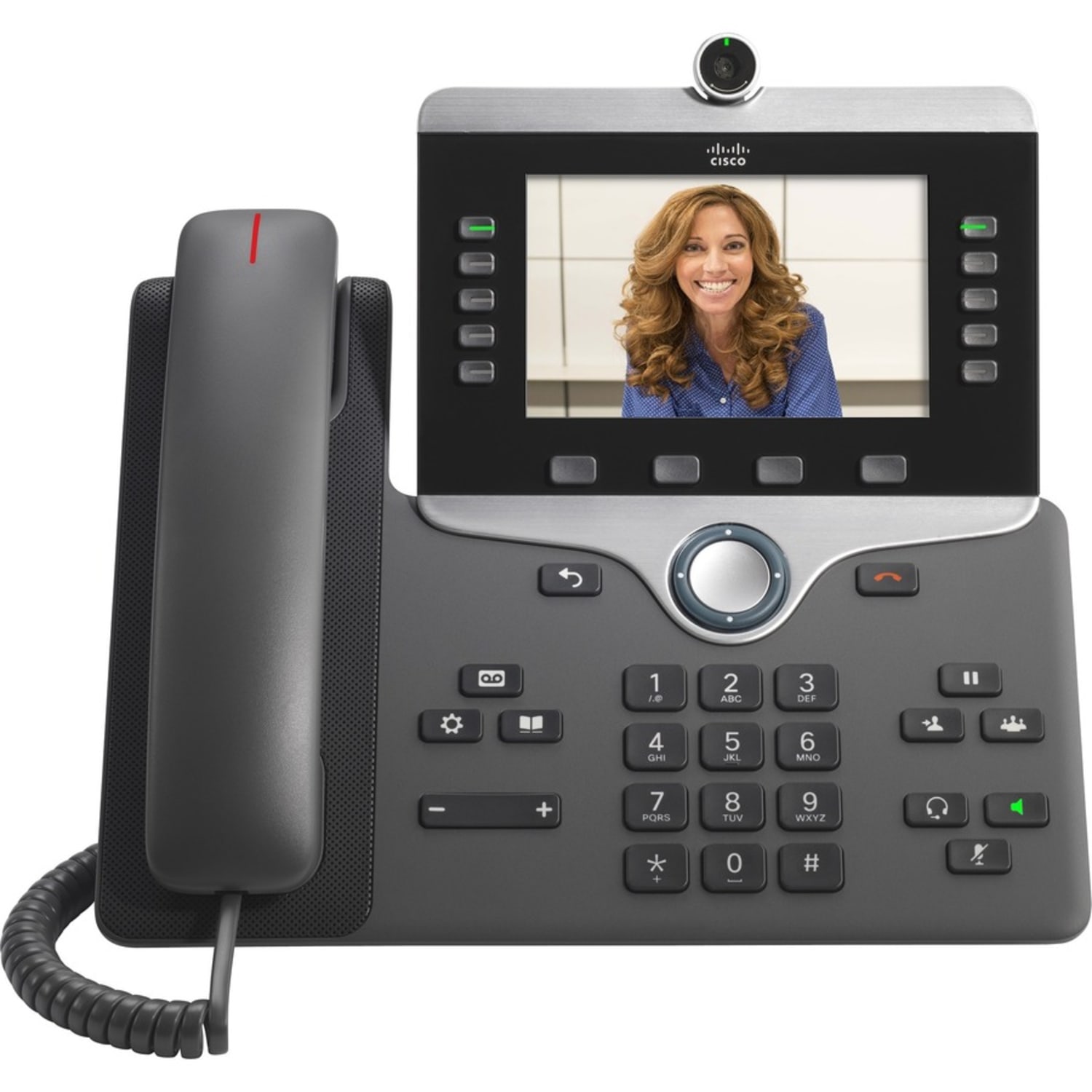 Cisco 8845 IP Phone - Corded/Cordless - Corded - Bluetooth - Wall Mountable, Tabletop - Charcoal - TAA Compliant - VoIP - 2 x Network (RJ-45) - PoE Ports - Image 3