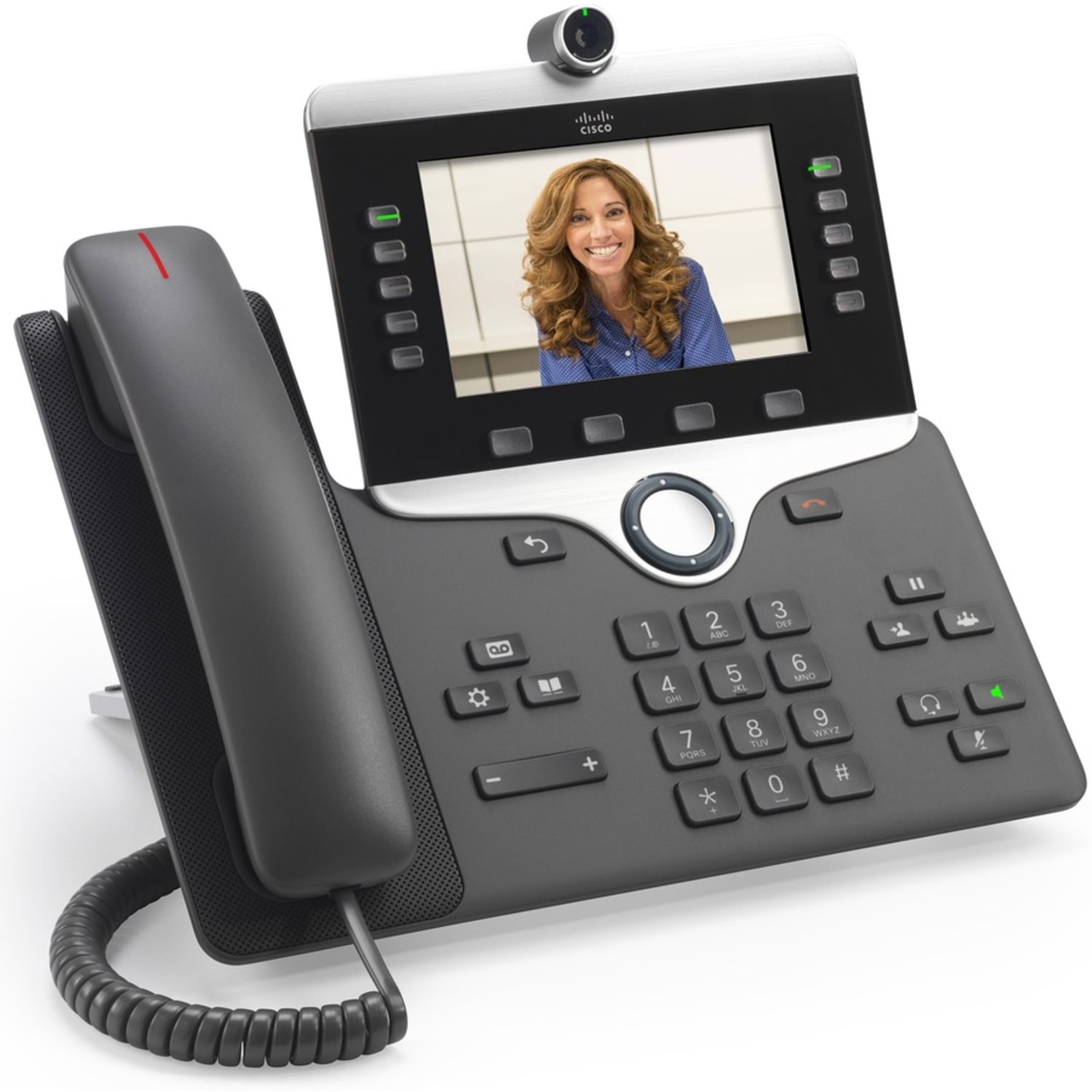 Cisco 8845 IP Phone - Corded/Cordless - Corded - Bluetooth - Wall Mountable, Tabletop - Charcoal - TAA Compliant - VoIP - 2 x Network (RJ-45) - PoE Ports - Image 5