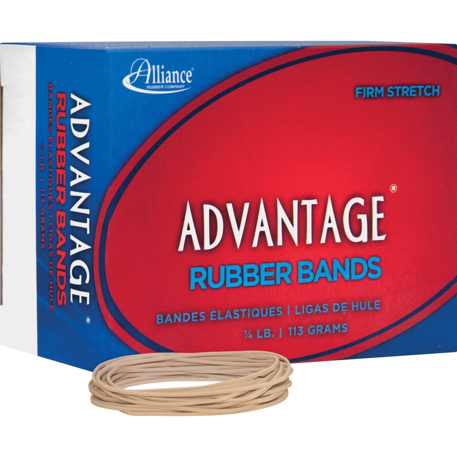 Alliance Rubber Advantage Rubber Bands, Size 19, 3 1/2in x 1/16in, Natural, 1/4-Lb Box - Image 4