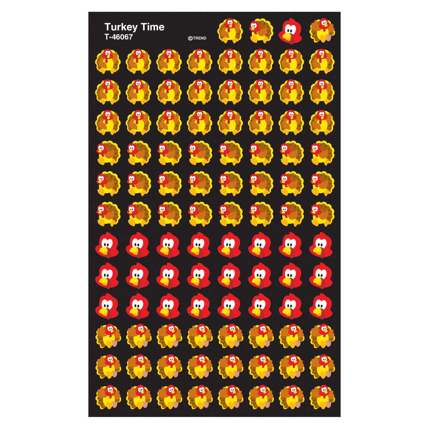 TREND superShapes Stickers, Turkey Time, 800 Per Pack, Set Of 6 Packs - Image 3