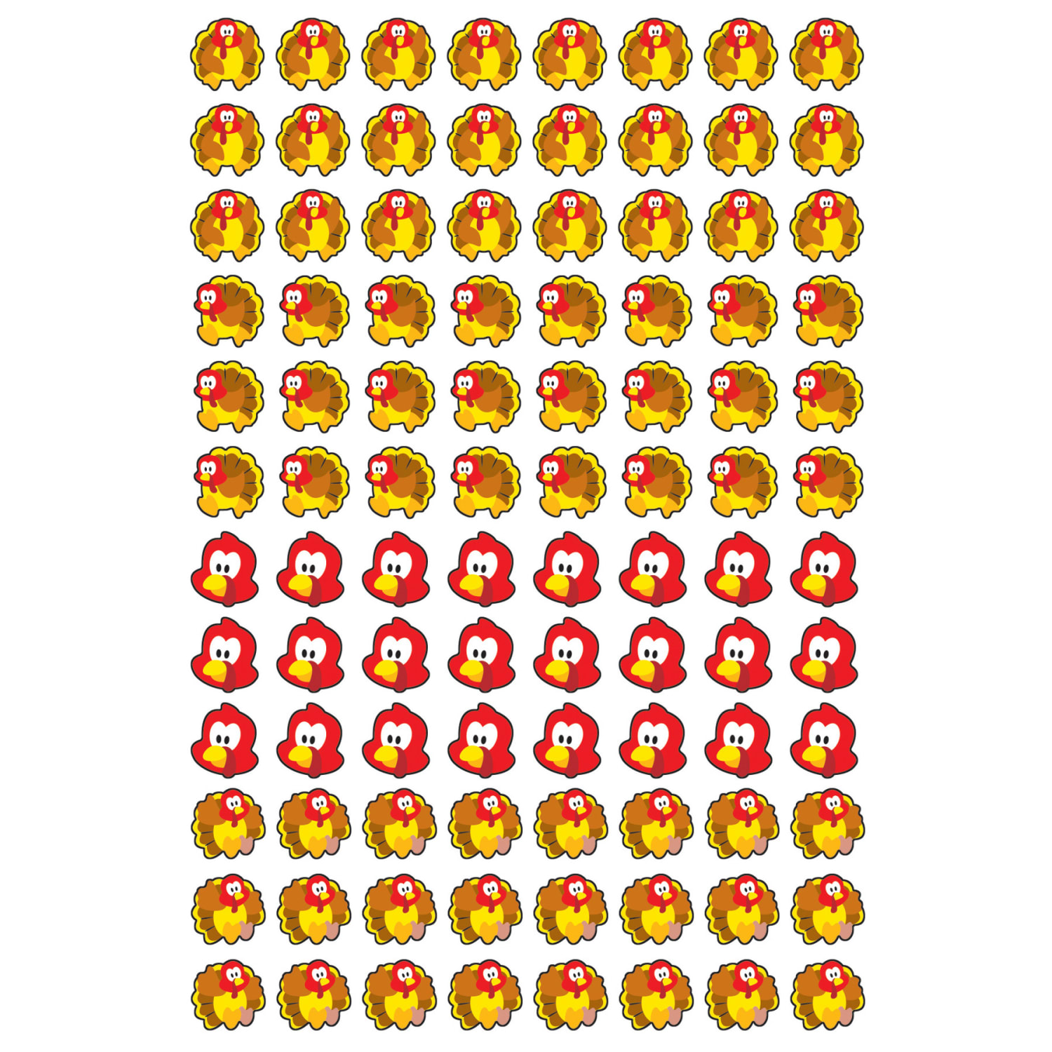 TREND superShapes Stickers, Turkey Time, 800 Per Pack, Set Of 6 Packs - Image 4