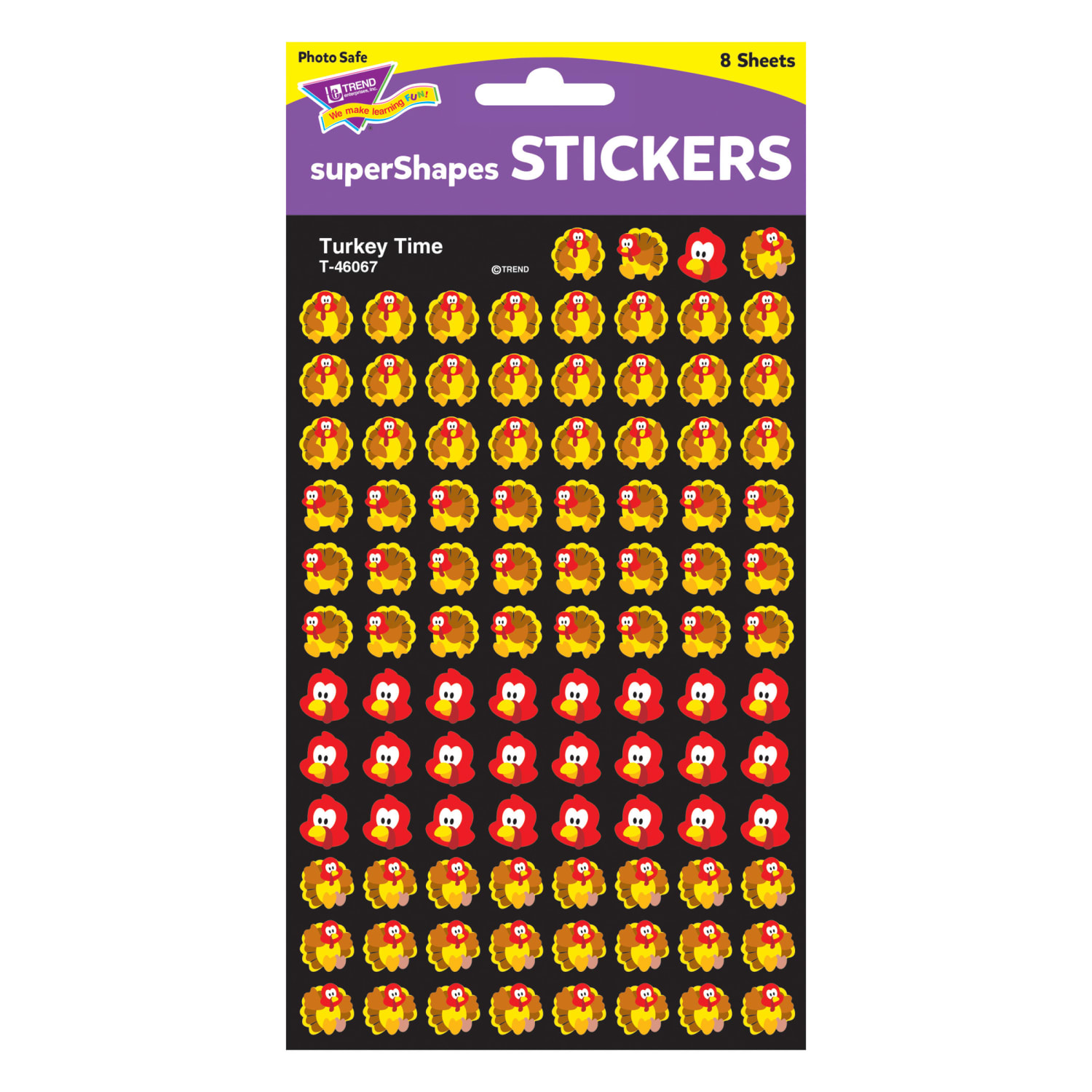 TREND superShapes Stickers, Turkey Time, 800 Per Pack, Set Of 6 Packs - Image 5