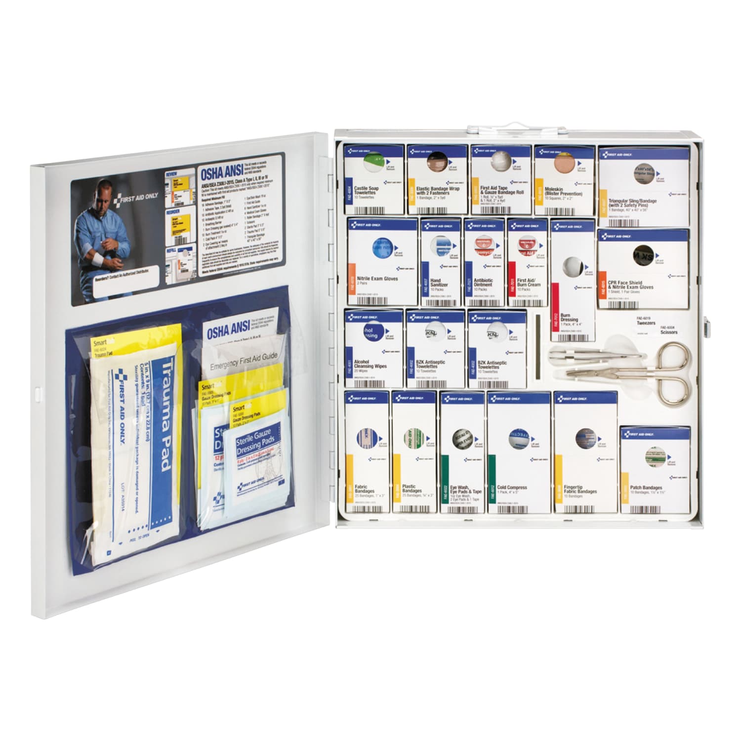 First Aid Only ANSI 2015 SmartCompliance 50-Person First Aid Kit, 14-1/8inH x 3-1/8inW x 13-1/4inD - Image 3