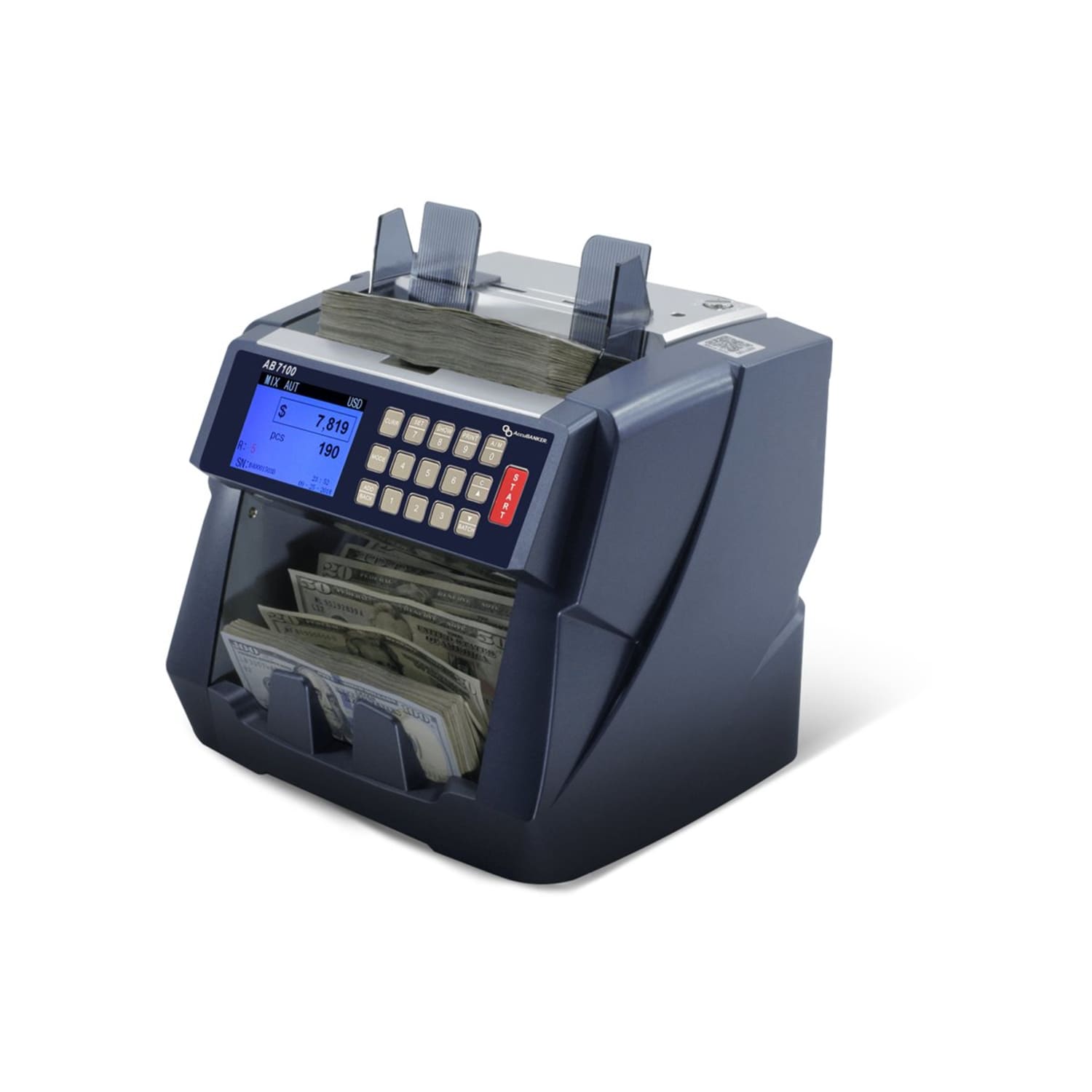 AccuBanker AB7100 Enterprise Mixed Bill Value Counter, 11-7/16inH x 10-5/8inW x 9-1/8inD - Image 4