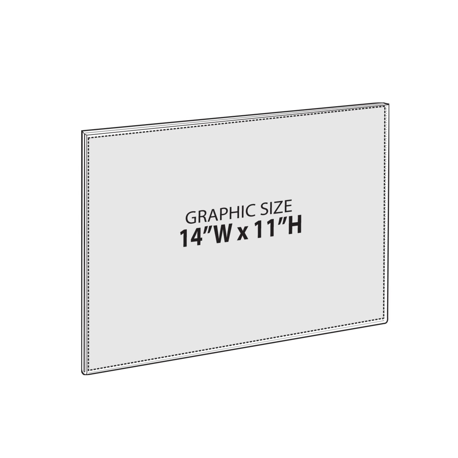 Azar Displays Magnetic Acrylic Horizontal Sign Holders, 11inH x 14inW x 1/4inD, Clear, Pack Of 10 Frames - Image 3