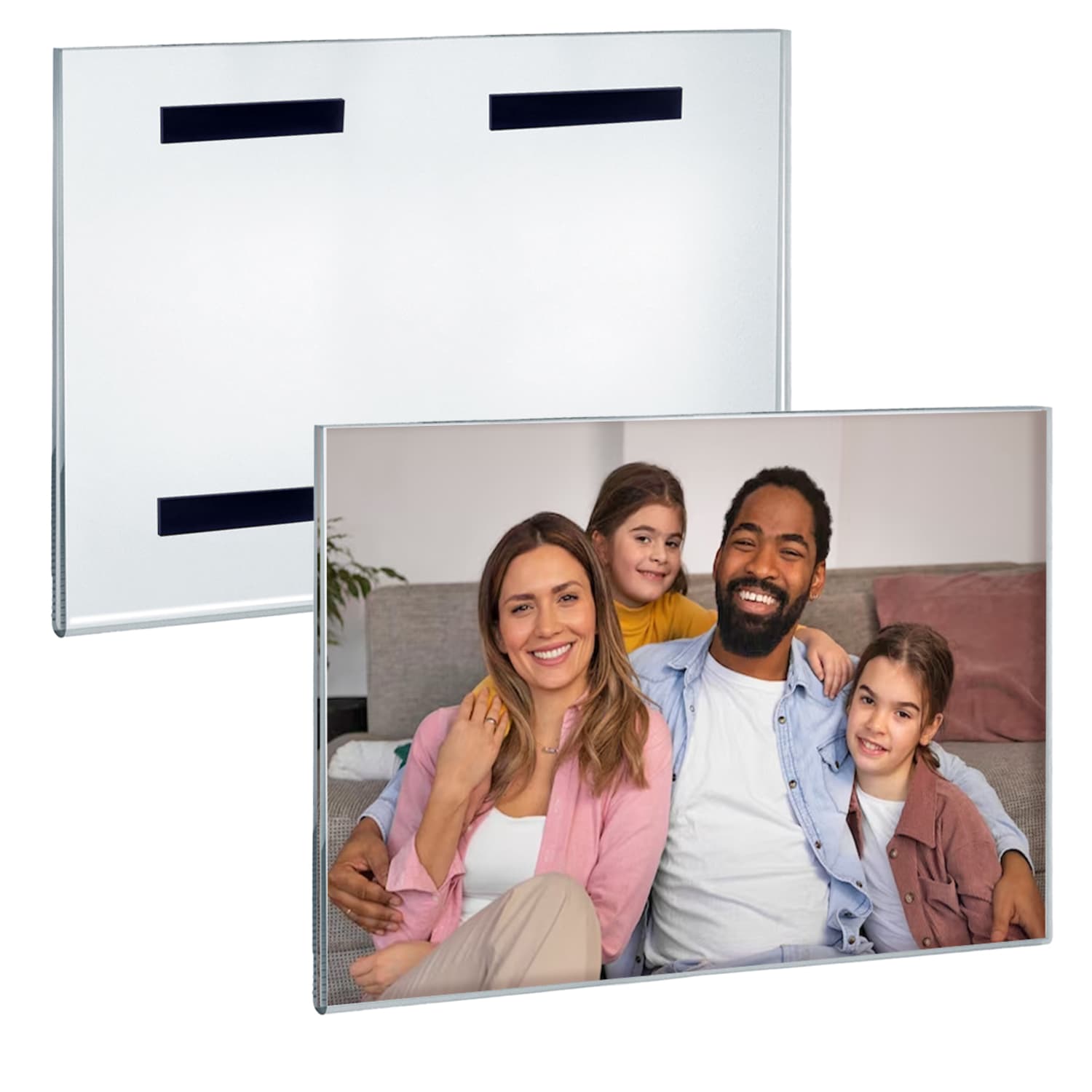 Azar Displays Magnetic Acrylic Horizontal Sign Holders, 11inH x 14inW x 1/4inD, Clear, Pack Of 10 Frames - Image 4