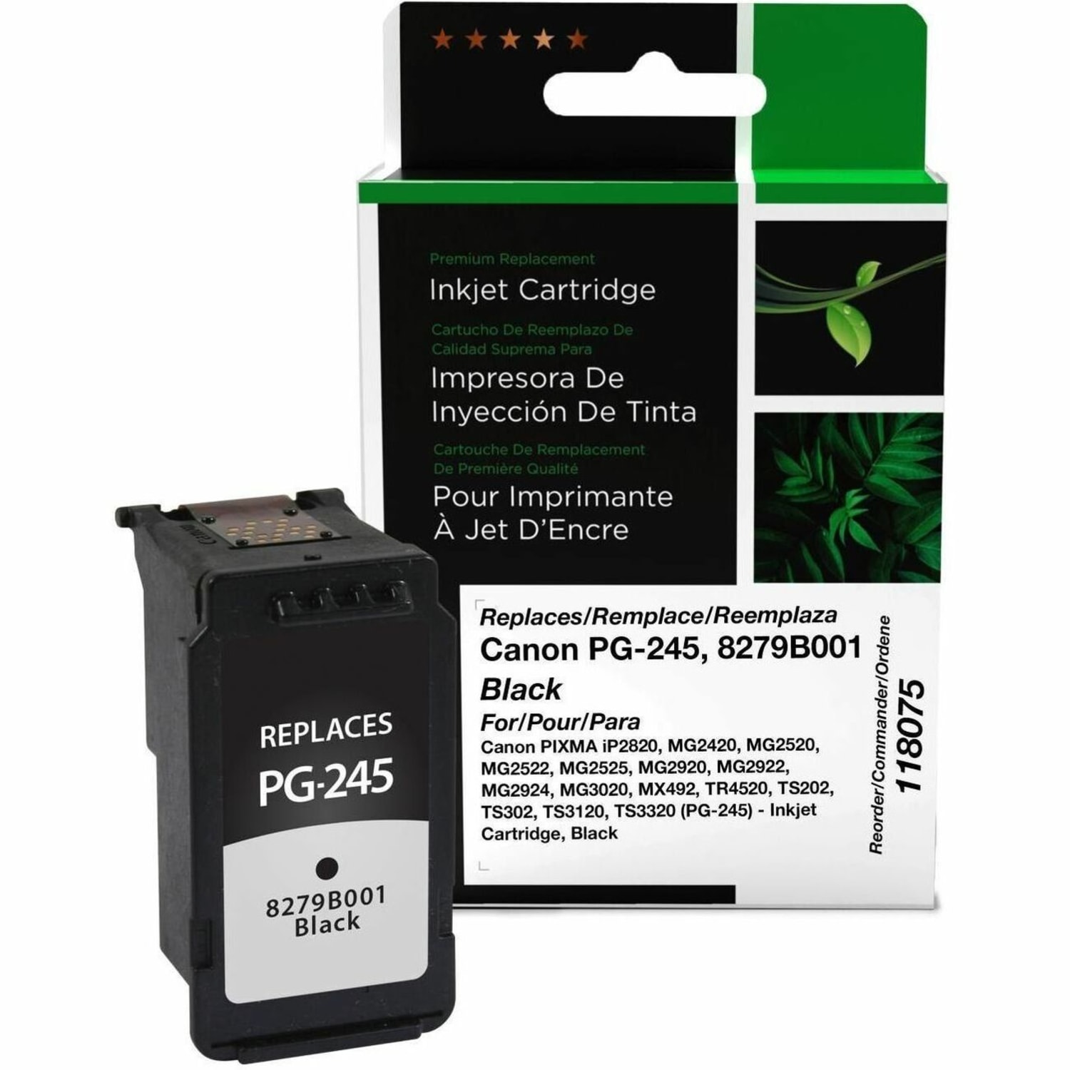 Office Depot Brand 118075 Remanufactured Black Standard Yield Ink Cartridge Replacement for Canon PG-245