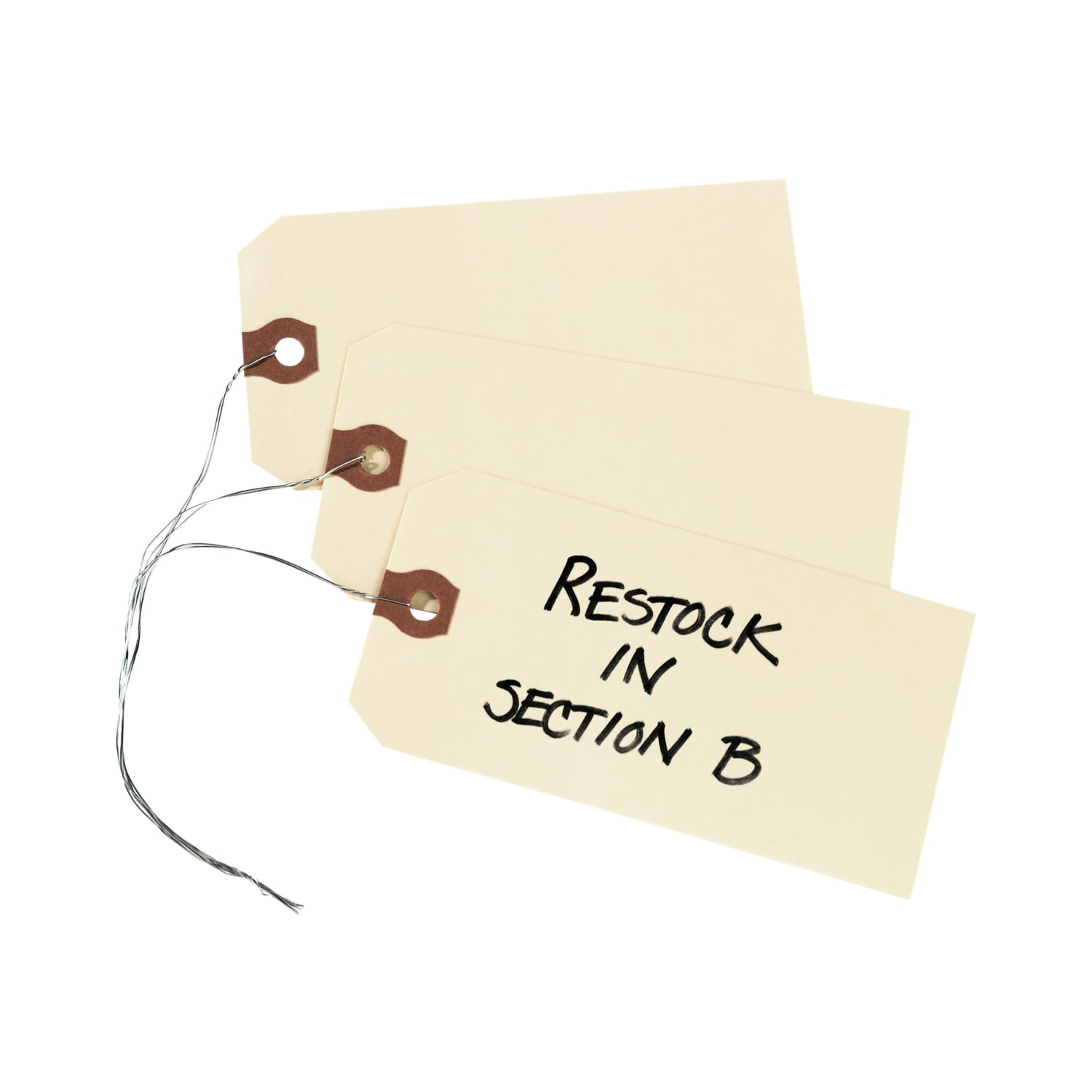 Avery Manila "G" Shipping Tags - 4.75in Length x 2.37in Width - Rectangular - Wire Fastener - 1000 / Box - Manila - Image 3