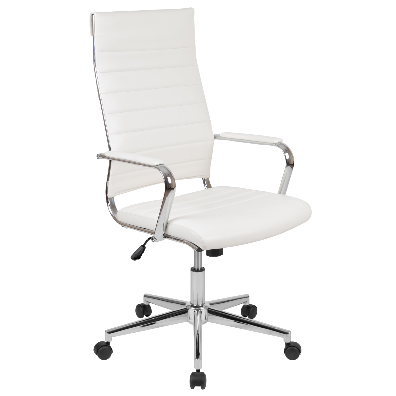 Flash Furniture LeatherSoft Faux Leather High-Back Executive Office Chair, White - Image 3