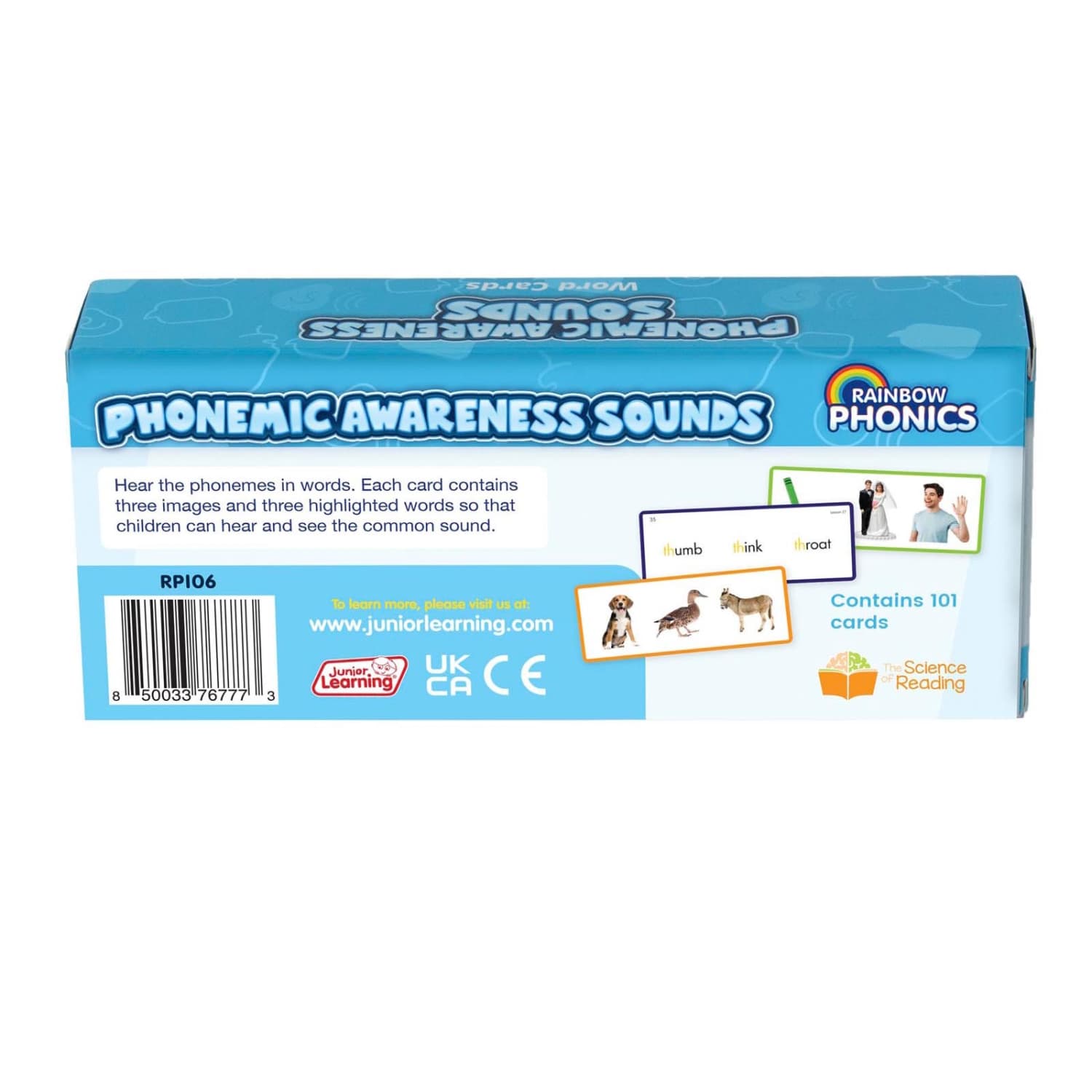 Junior Learning Rainbow Phonics Phonemic Awareness Sound Cards - Image 4