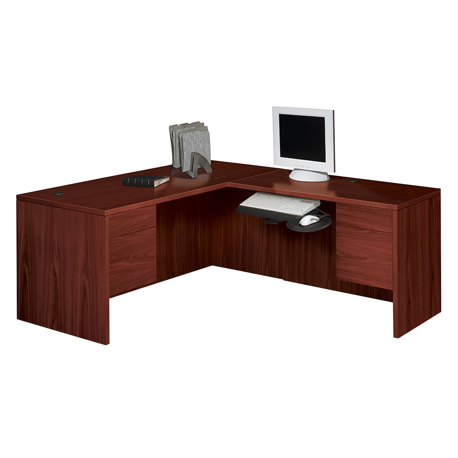 HON 10500 48inW 3/4 Pedestal Right Desk Return, Mahogany - Image 4