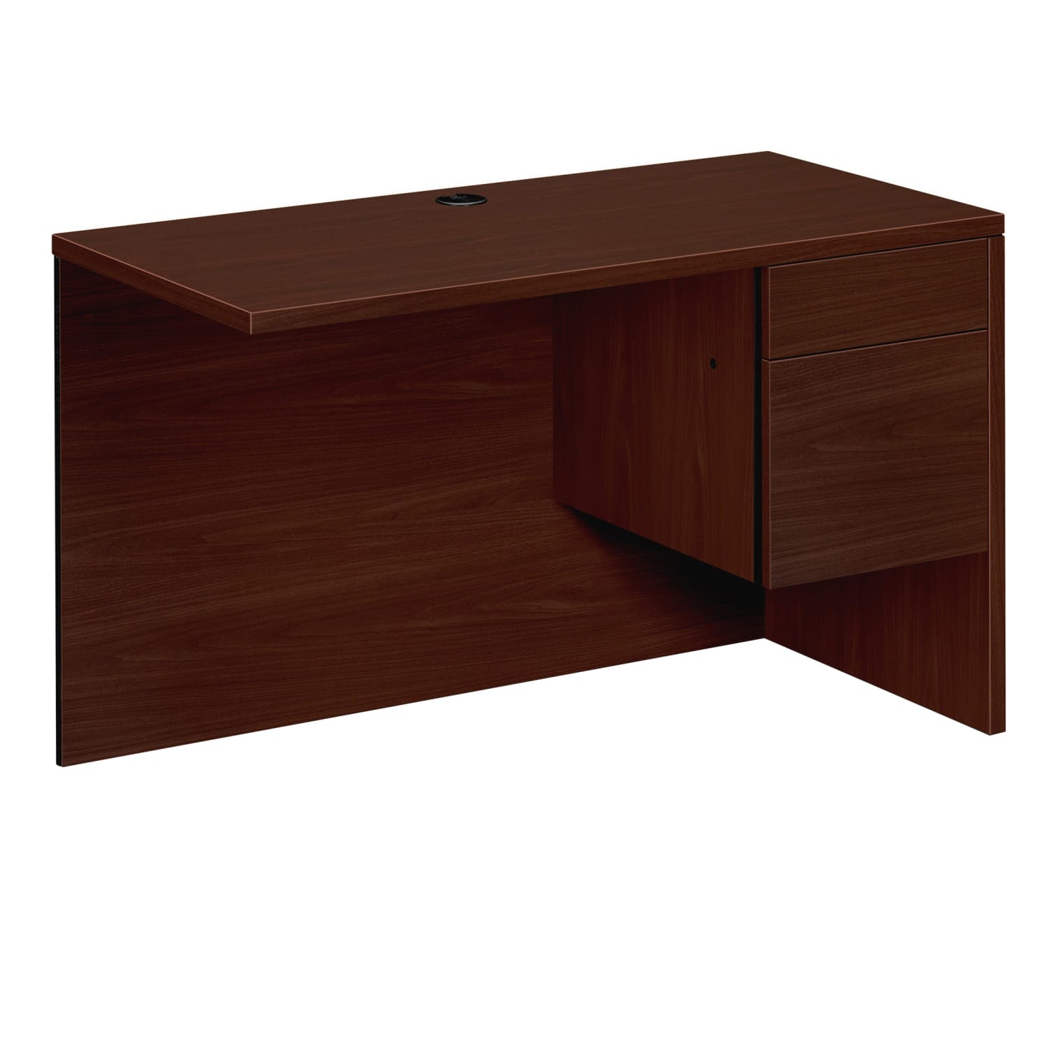 HON 10500 48inW 3/4 Pedestal Right Desk Return, Mahogany - Image 3