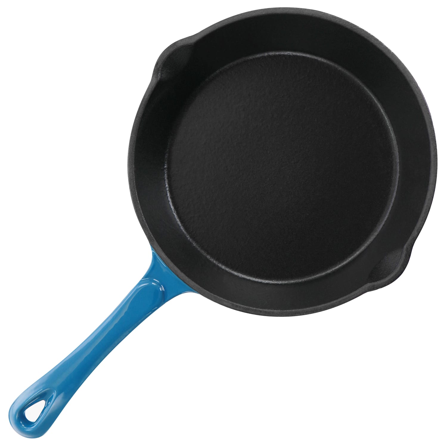 MegaChef Enamel Round Preseasoned Cast Iron Frying Pan, 8in, Turquoise - Image 4