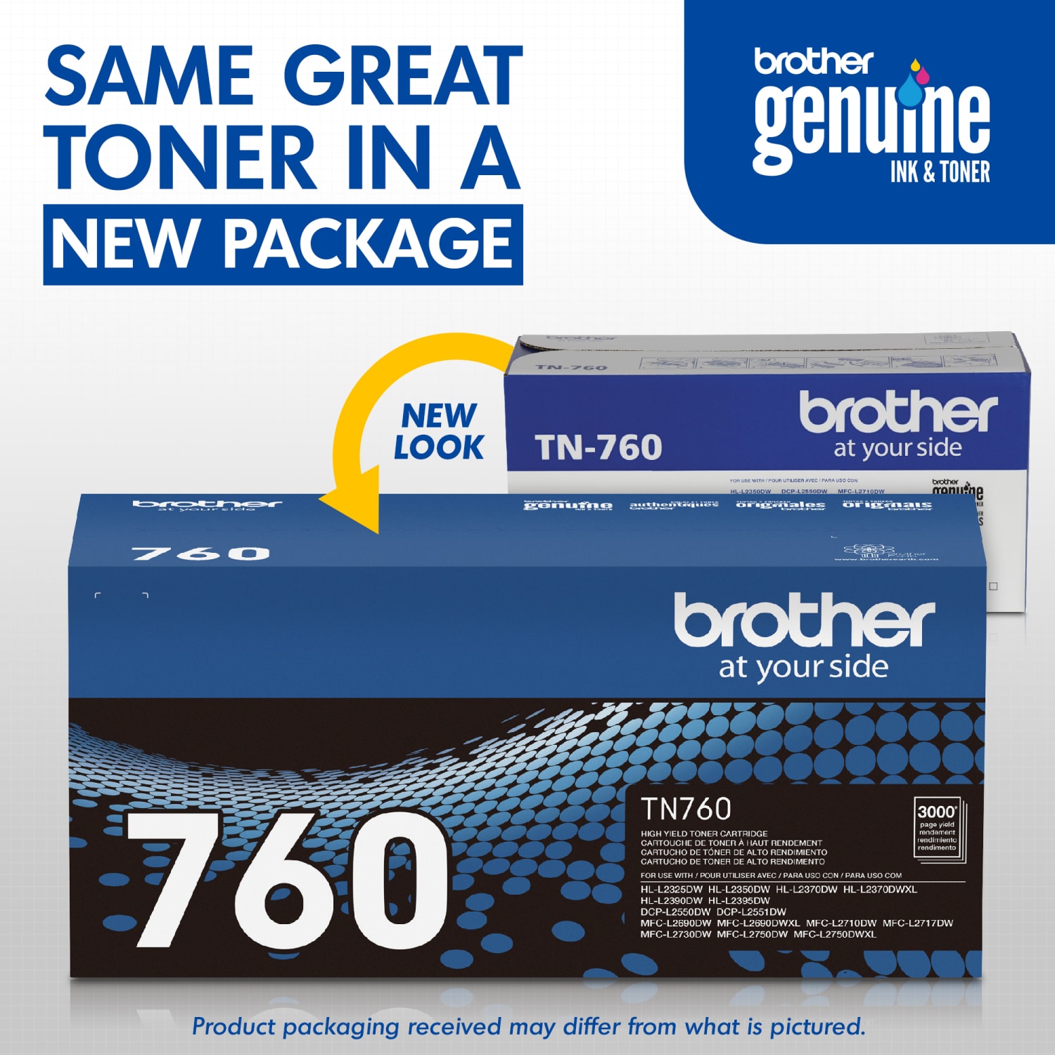 Brother Genuine TN760 Black High Yield Toner Cartridge - Image 4