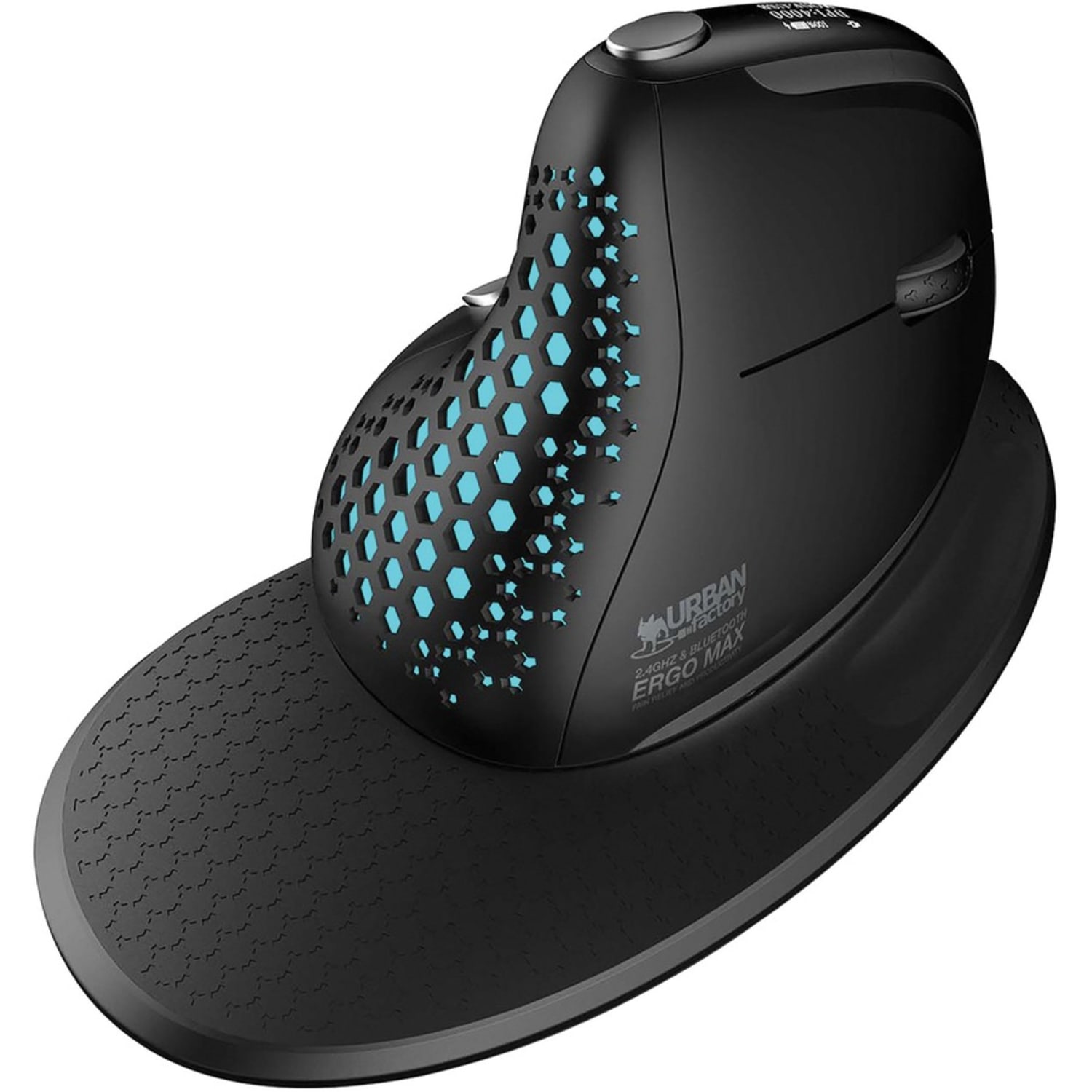 Urban Factory ERGO MAX EPM50UF Mouse - Optical - Cable/Wireless - Bluetooth/Radio Frequency - 2.40 GHz - EPM50UF - Image 4