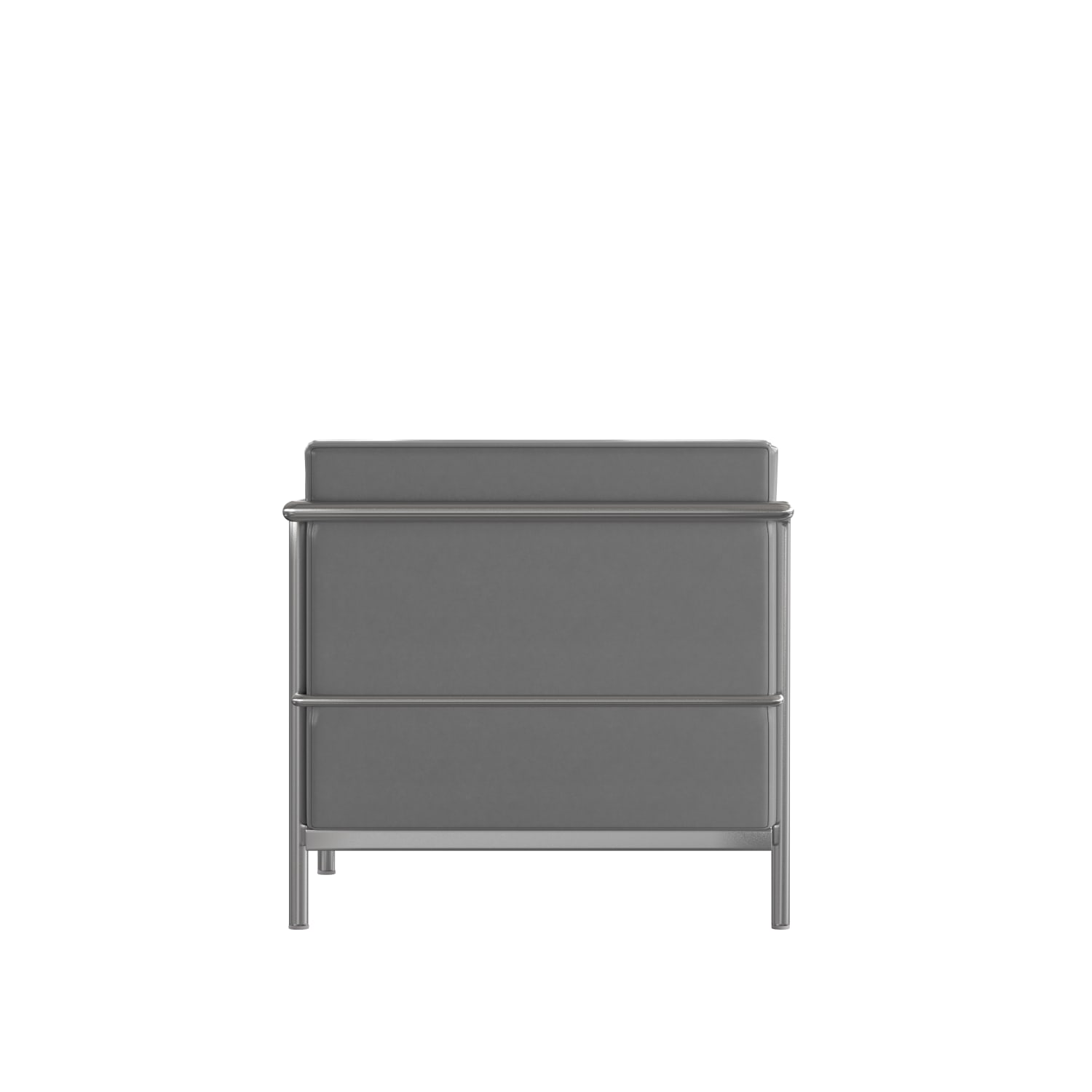Flash Furniture HERCULES Regal Series Contemporary Leathersoft Sofa with Double Bar Encasing Frame Gray PopularChairscom