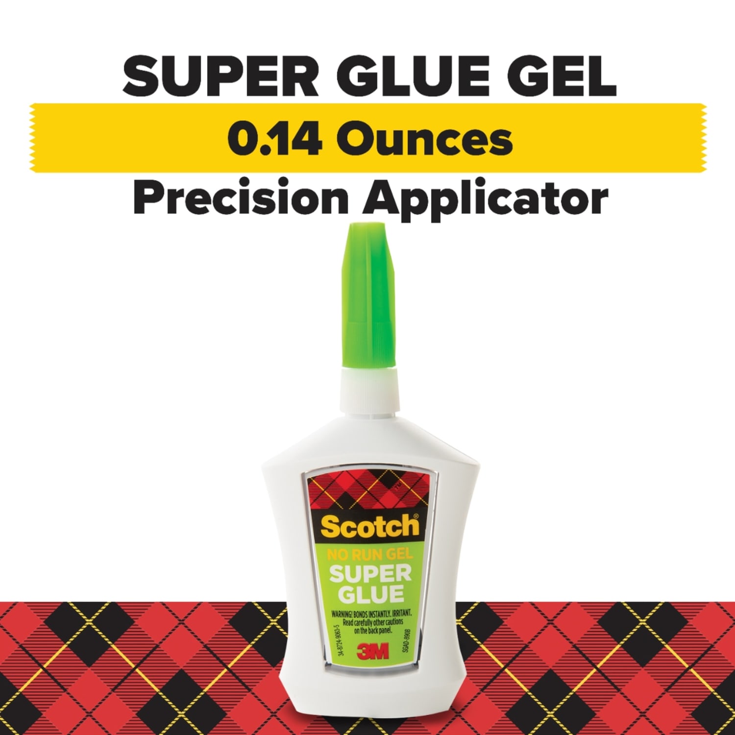 Scotch Super Glue Gel, Precision Applicator, 0.14 Oz. - Image 3