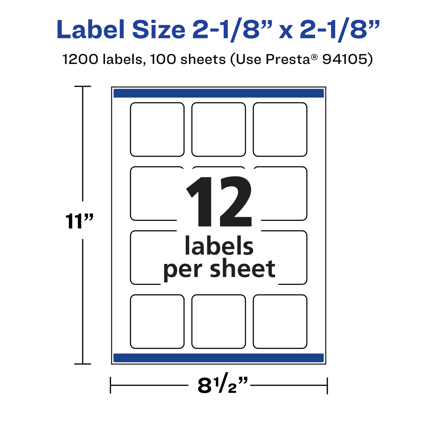Avery Glossy Permanent Labels With Sure Feed, 94105-CGF100, Square, 2-1/8in x 2-1/8in, Clear, Pack Of 1,200 - Image 6