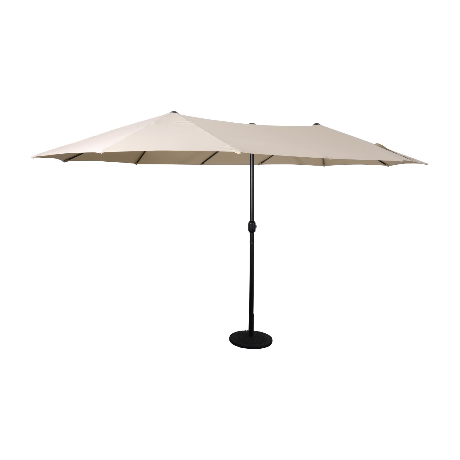 Flash Furniture Elizabeth Commercial Grade 15 FT Triple Head Patio Umbrella with Crank and Easy Lift Functionality, Tan - Image 3