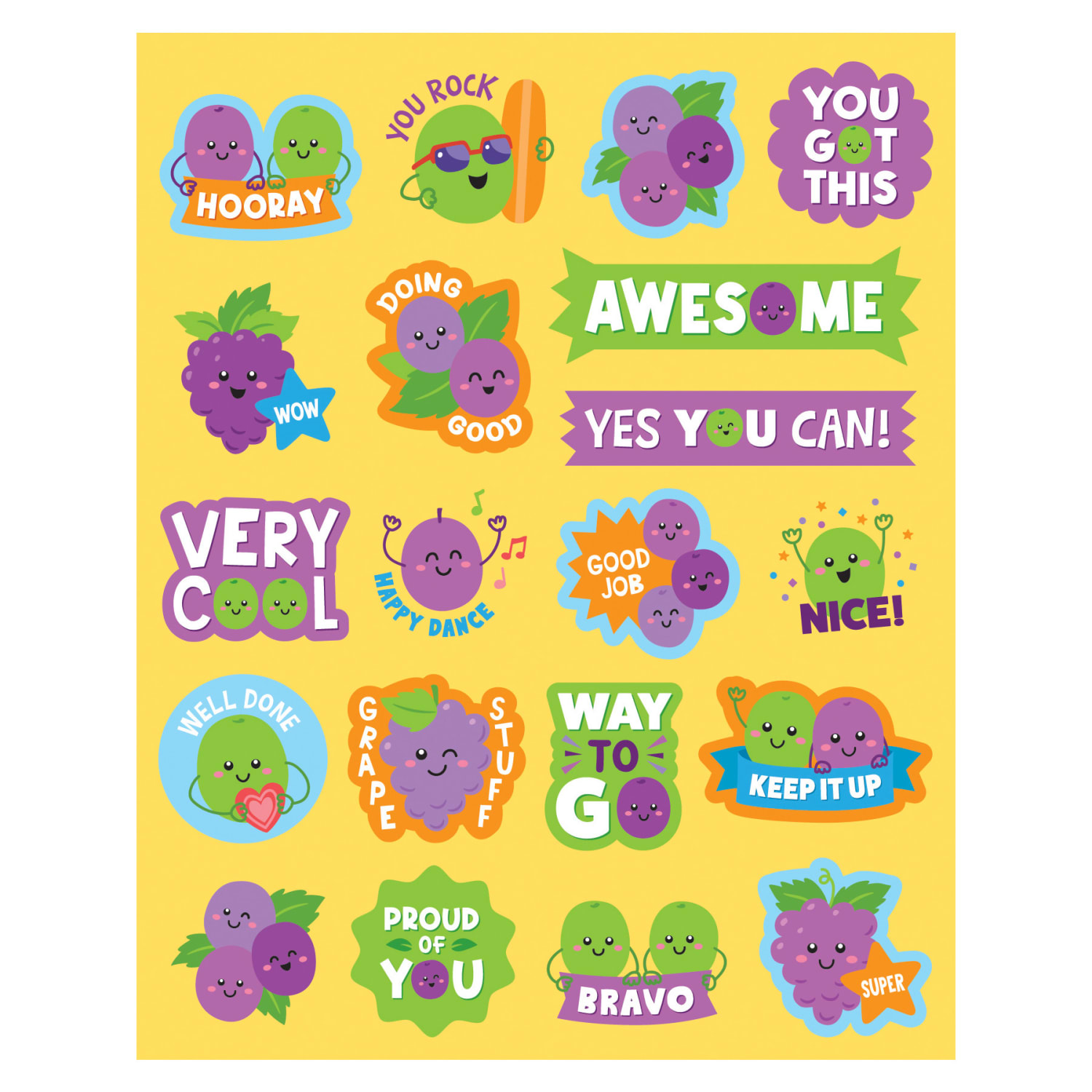 Teacher Created Resources Smelly Stickers, Grape, 120 Per Pack, Set Of 6 Packs - Image 3
