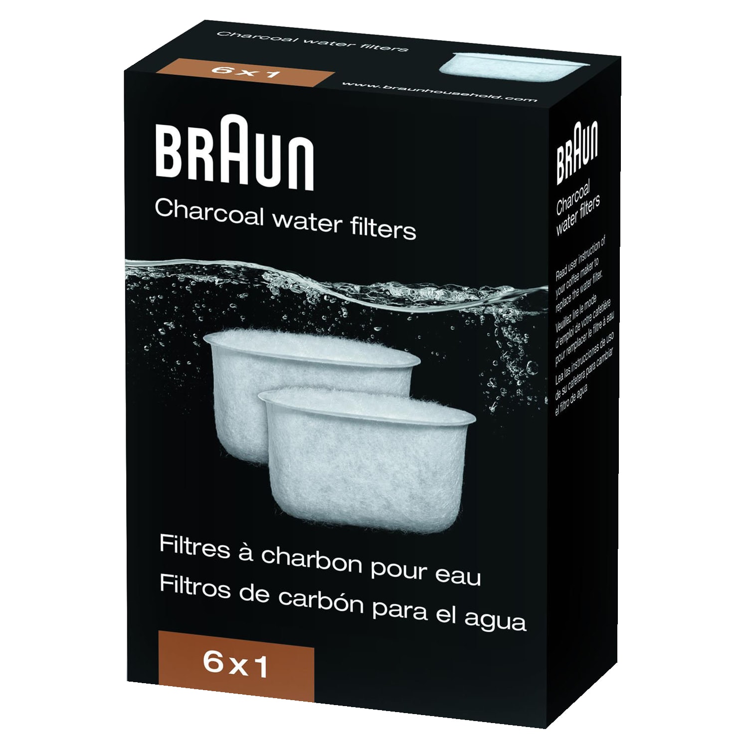 Braun Charcoal Water Filter For BrewSense Drip Coffeemakers, White - Image 3