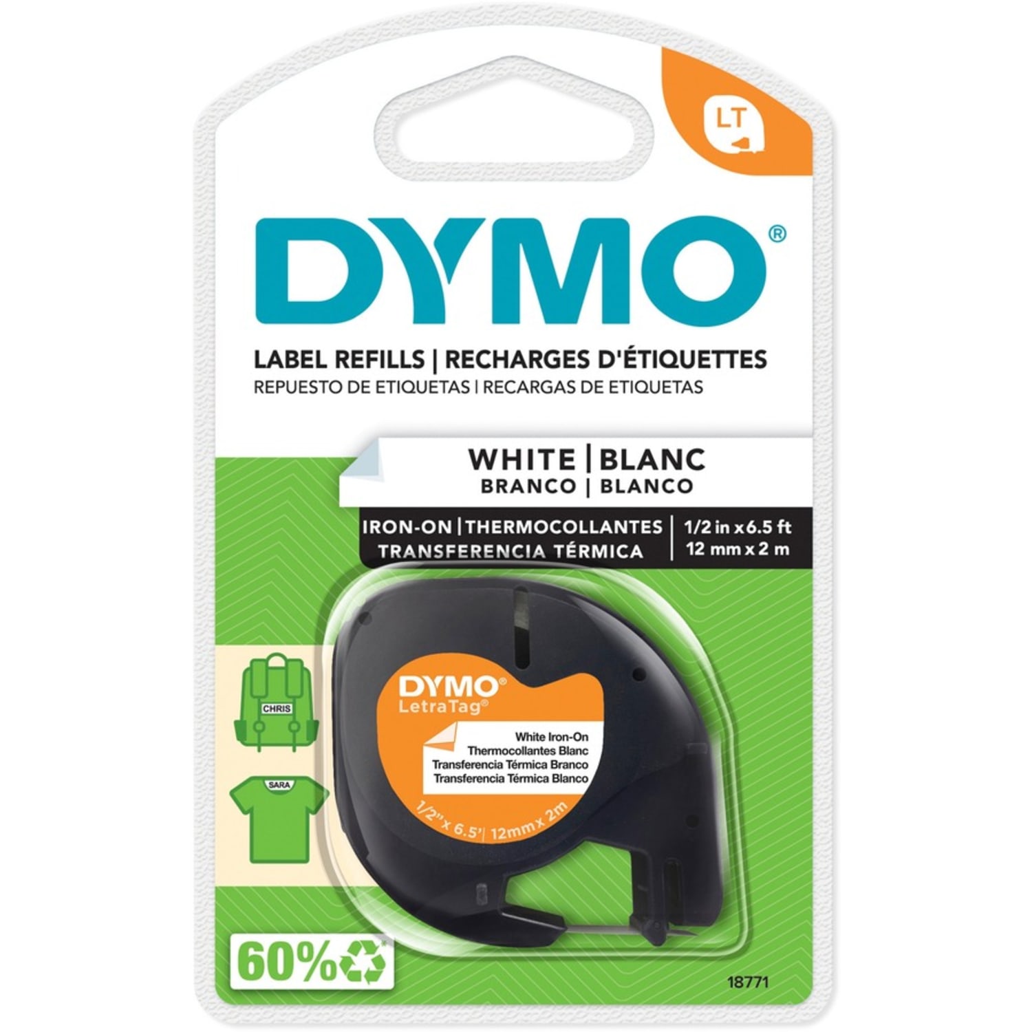 DYMO Fabric Iron Tape Roll For LetraTag QX50, 0.5in x 13in - Image 3