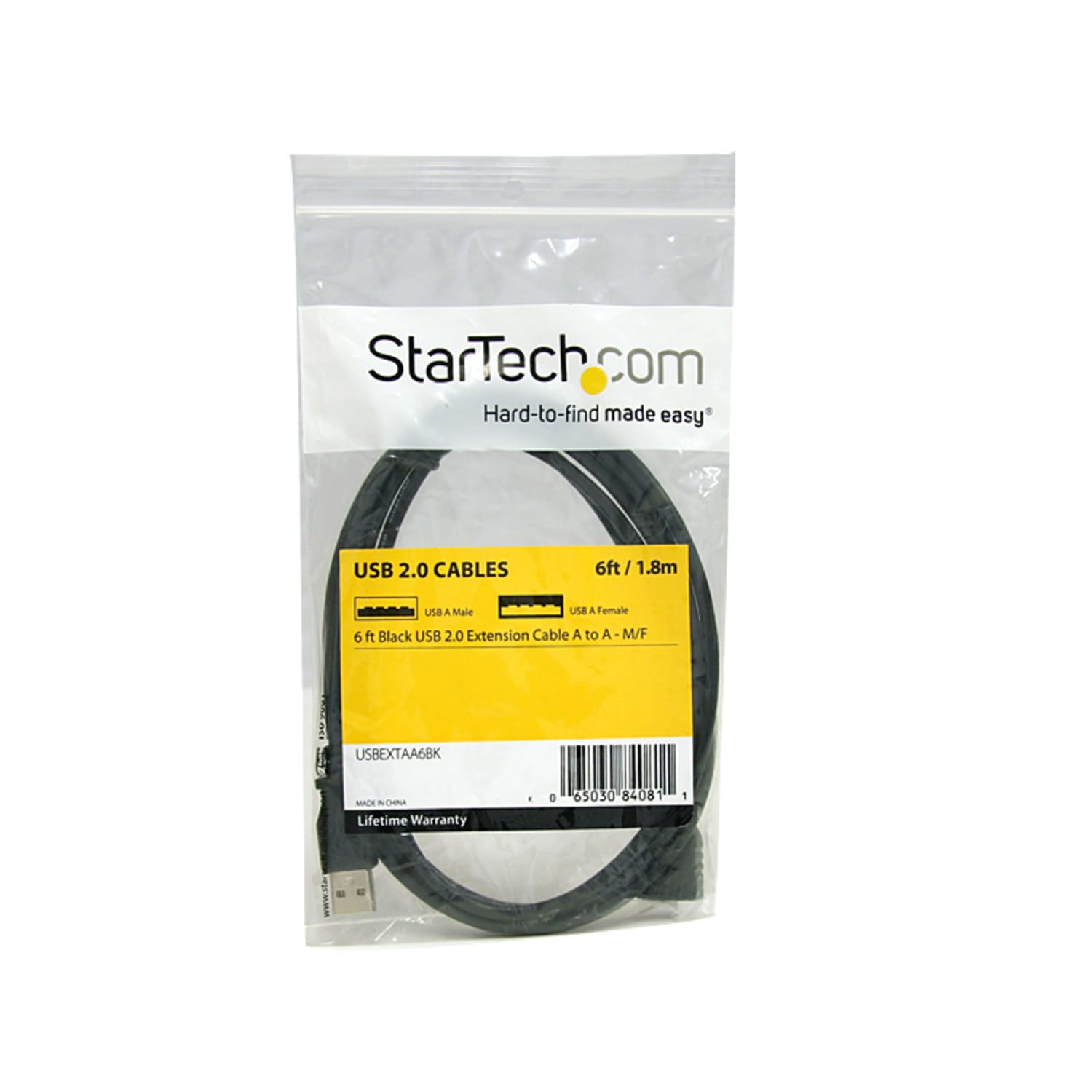 StarTech.com 6 ft Black USB 2.0 Extension Cable A to A - M/F - Extends the your current USB device cable by 6 feet - USBEXTAA6BK - Image 5
