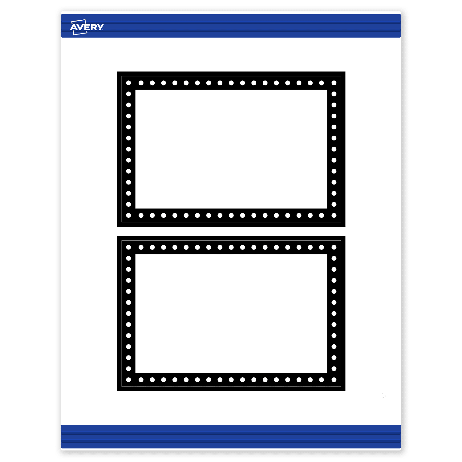 Avery Printable Postcards With Sure Feed Technology, 4in x 6in, Matte White With Black And White Polka Dots, Pack Of 20