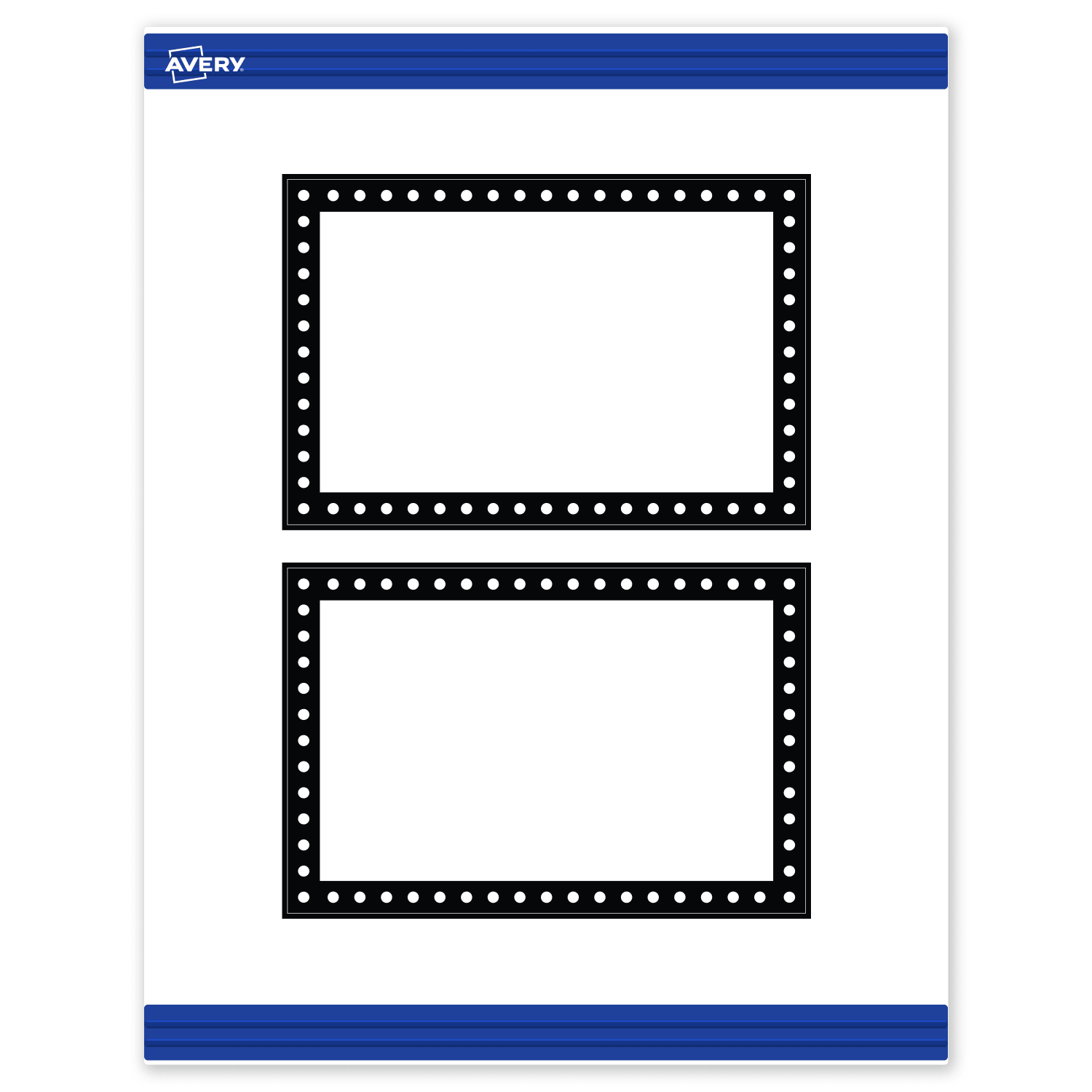 Avery Printable Postcards With Sure Feed Technology, 4in x 6in, Matte White With Black And White Polka Dots, Pack Of 20 - Image 3