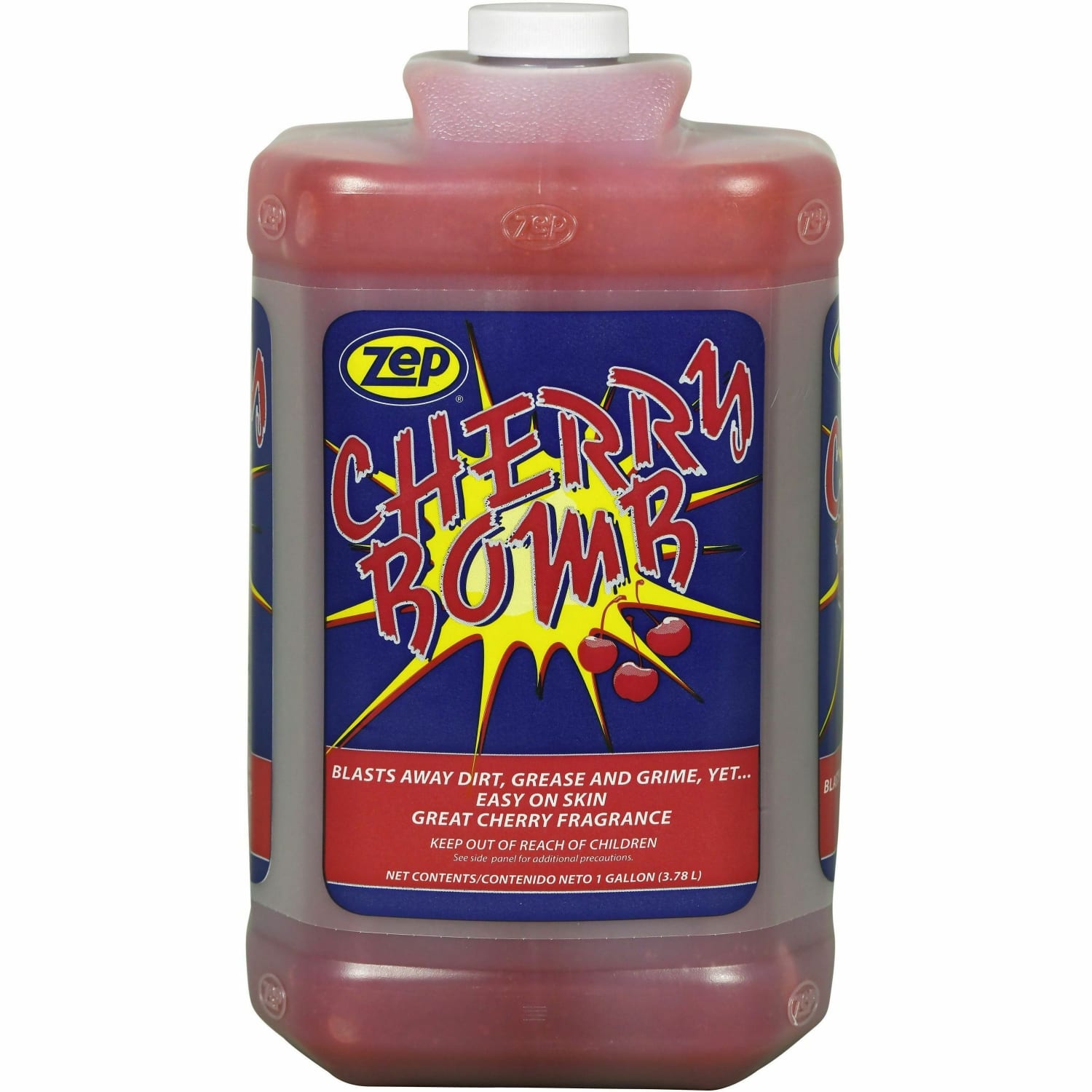 Zep Professional Cherry Bomb Heavy-Duty Liquid Hand Cleaner With Pumice, Cherry Fragrance, 1 Gallon, Pack Of 4 Jugs - Image 4