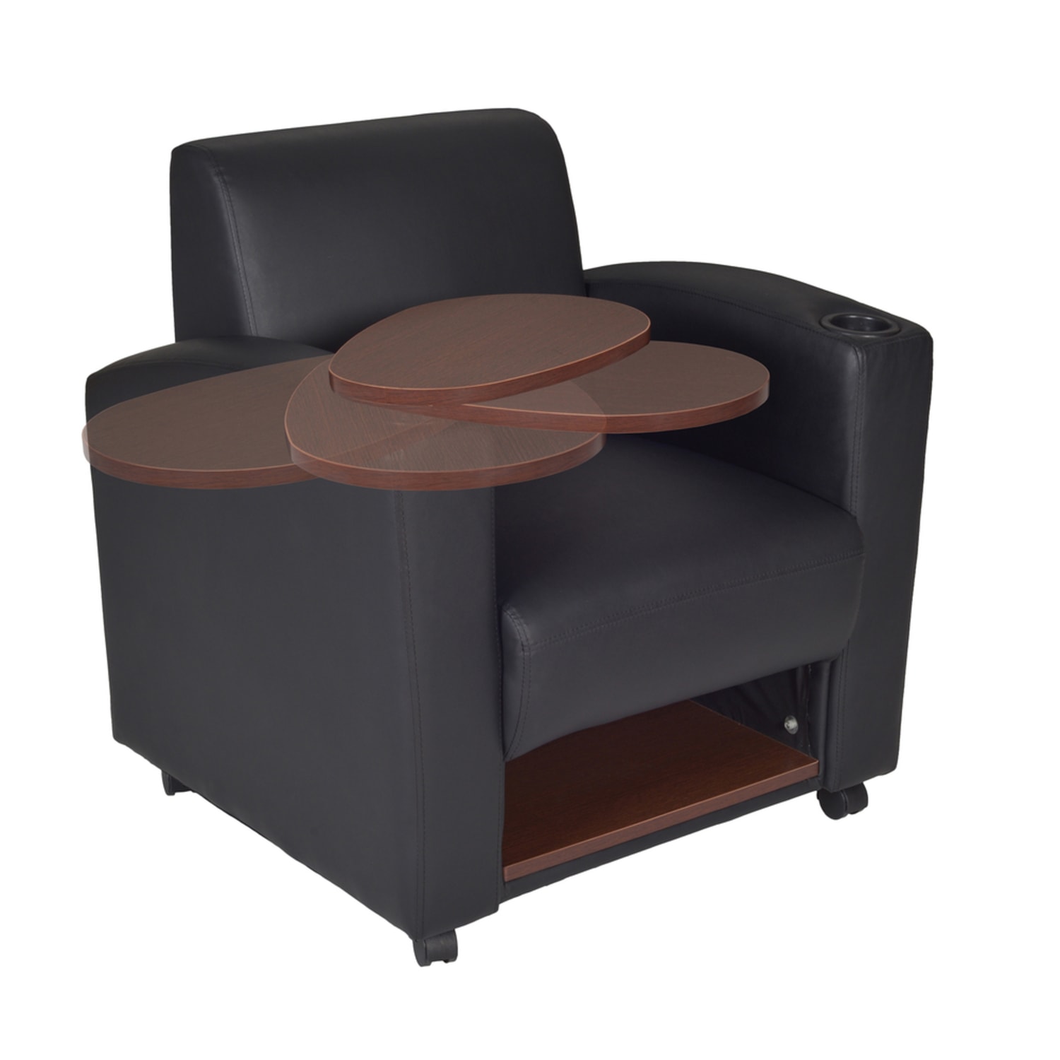 Regency Nova Lounge Accent Chair With Tablet Arm, Black, 7701JVBK2PK - Image 7